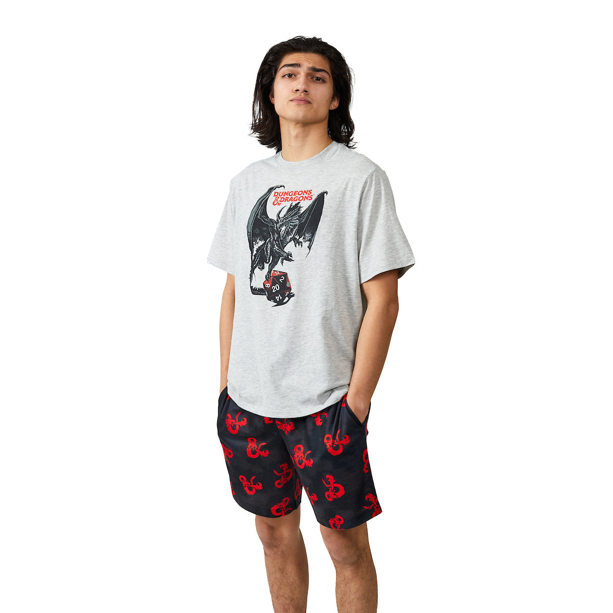 Dungeons & Dragons Men's 2-Pack T-Shirt & Lounge Shorts Sleep Set