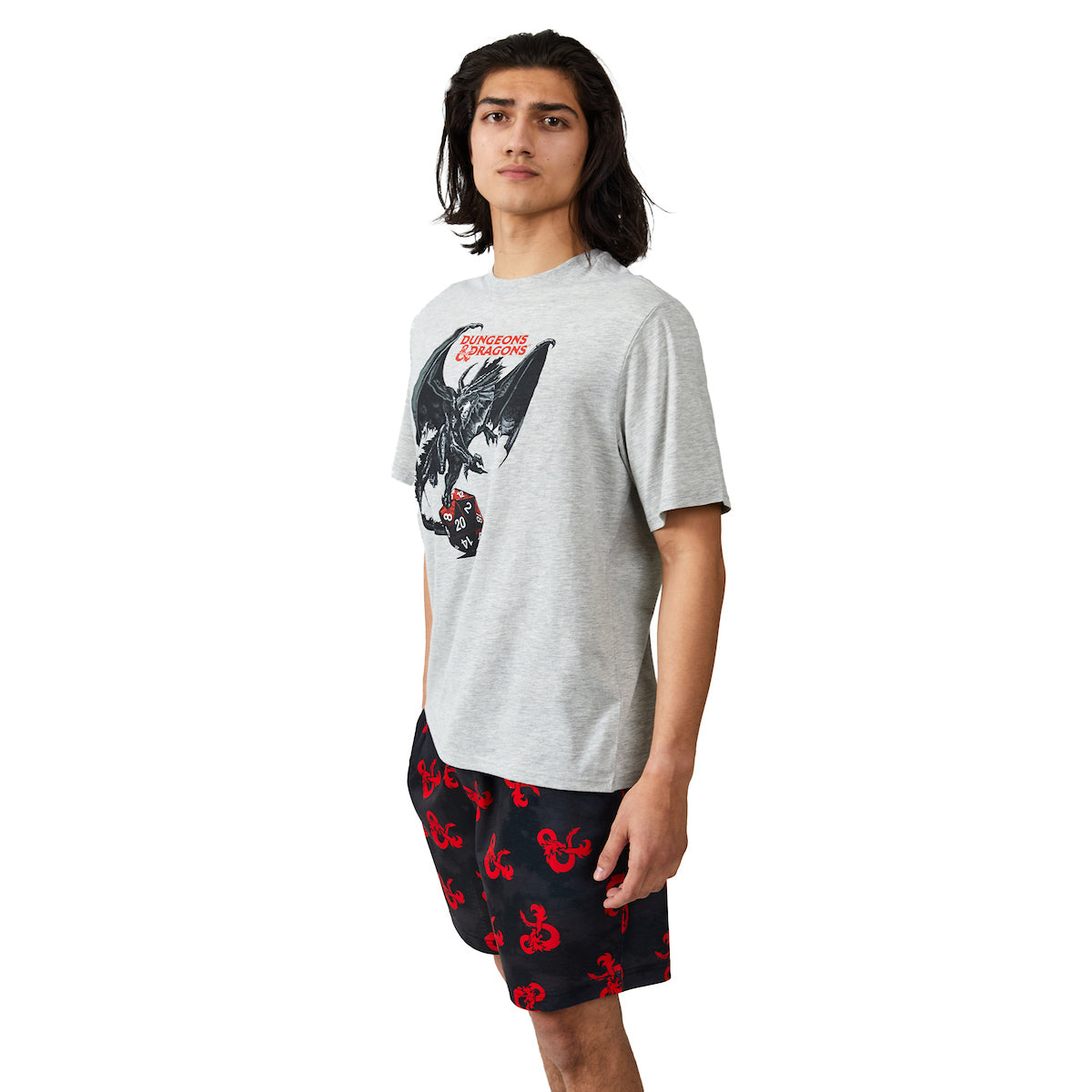 Dungeons & Dragons Men's 2-Pack T-Shirt & Lounge Shorts Sleep Set