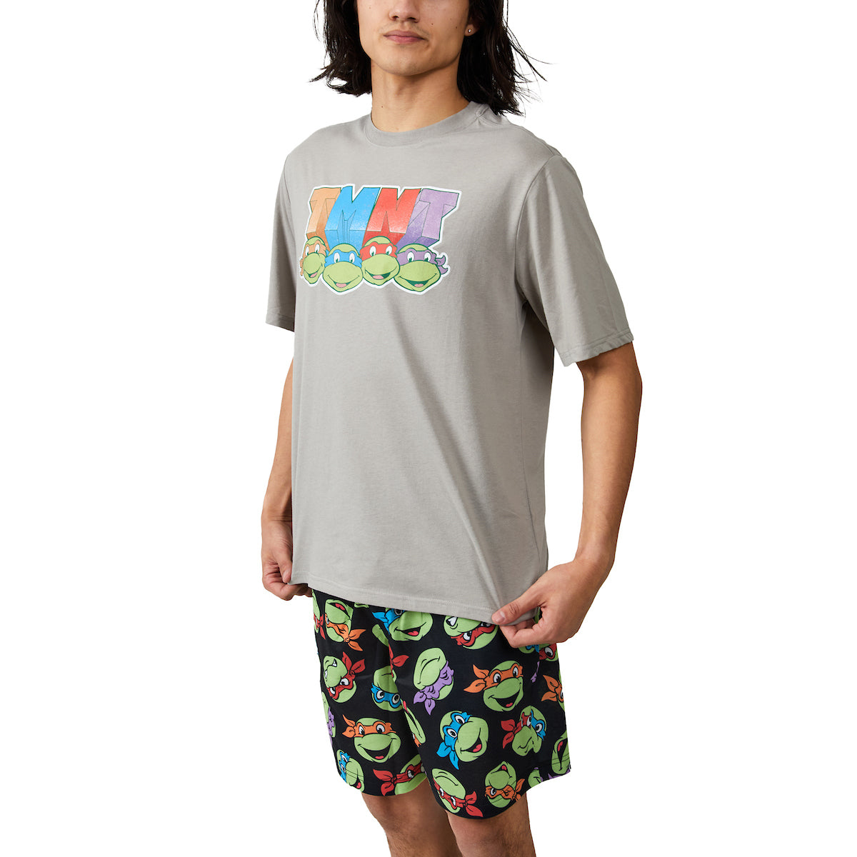 Teenage Mutant Ninja Turtles Men's 2-Piece T-Shirt & Lounge Shorts Sleep Set