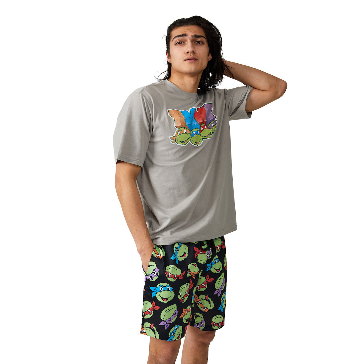Teenage Mutant Ninja Turtles Men's 2-Piece T-Shirt & Lounge Shorts Sleep Set