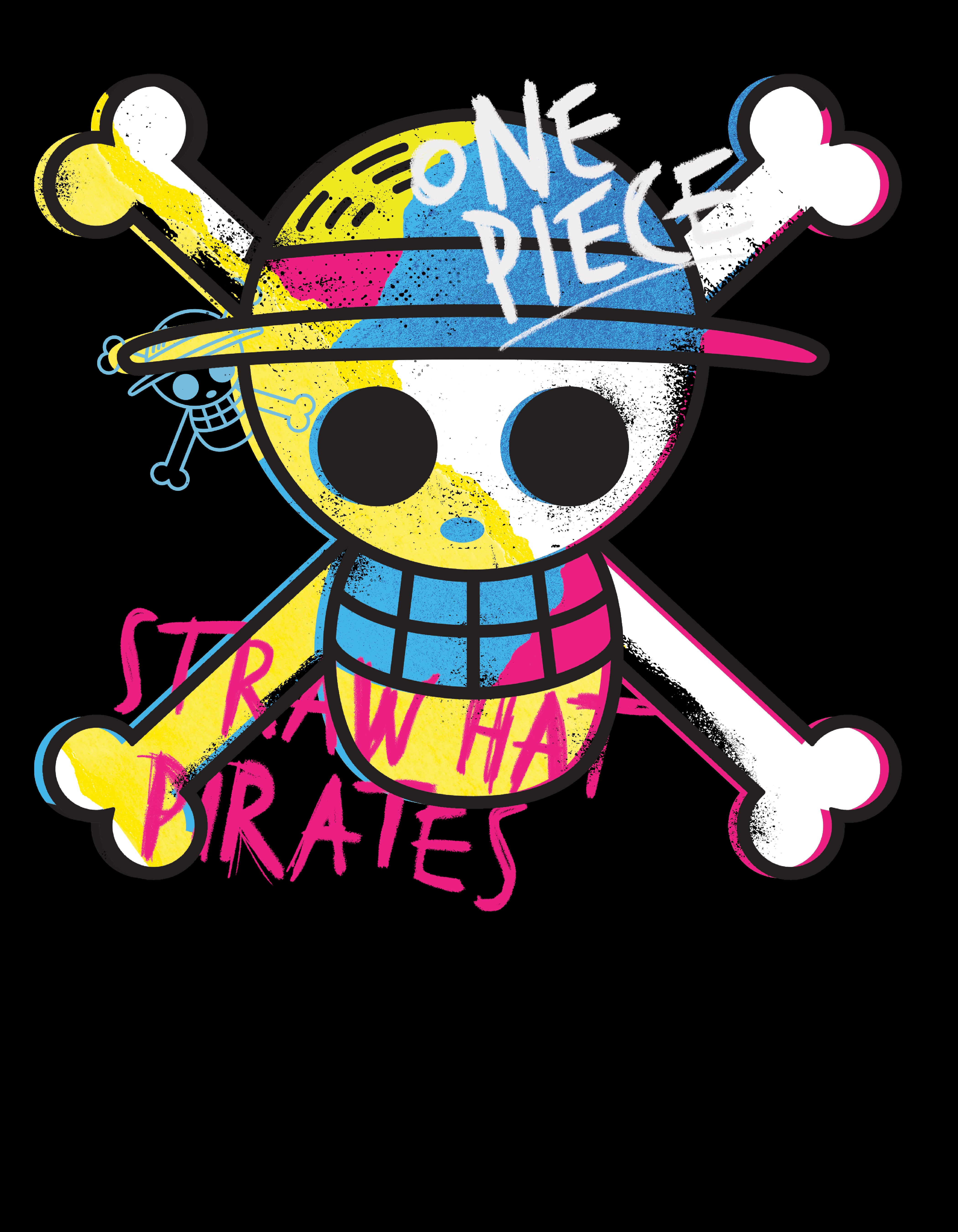 One Piece Live Action Straw Hat Skull & Crossbones Logo Men's 2-Pack Pajama Set