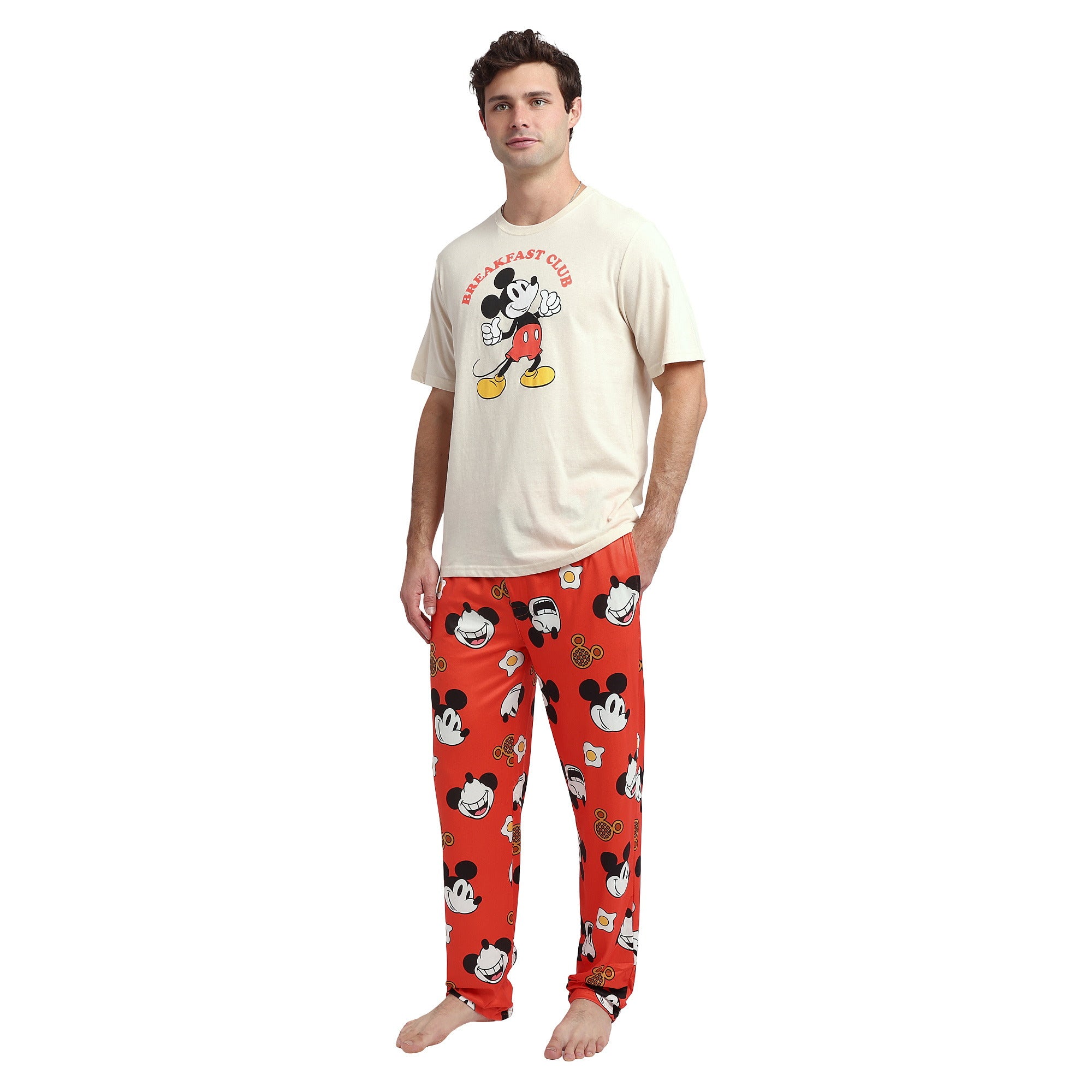 Disney Mickey Mouse Character Print Men's 2-Pack Pajama Set