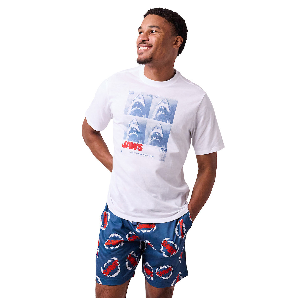 Jaws Shark Grid Men's 2-Pack Pajama Set