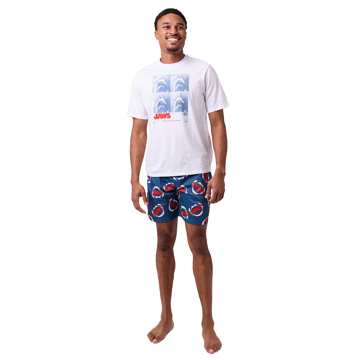 Jaws Shark Grid Men's 2-Pack Pajama Set