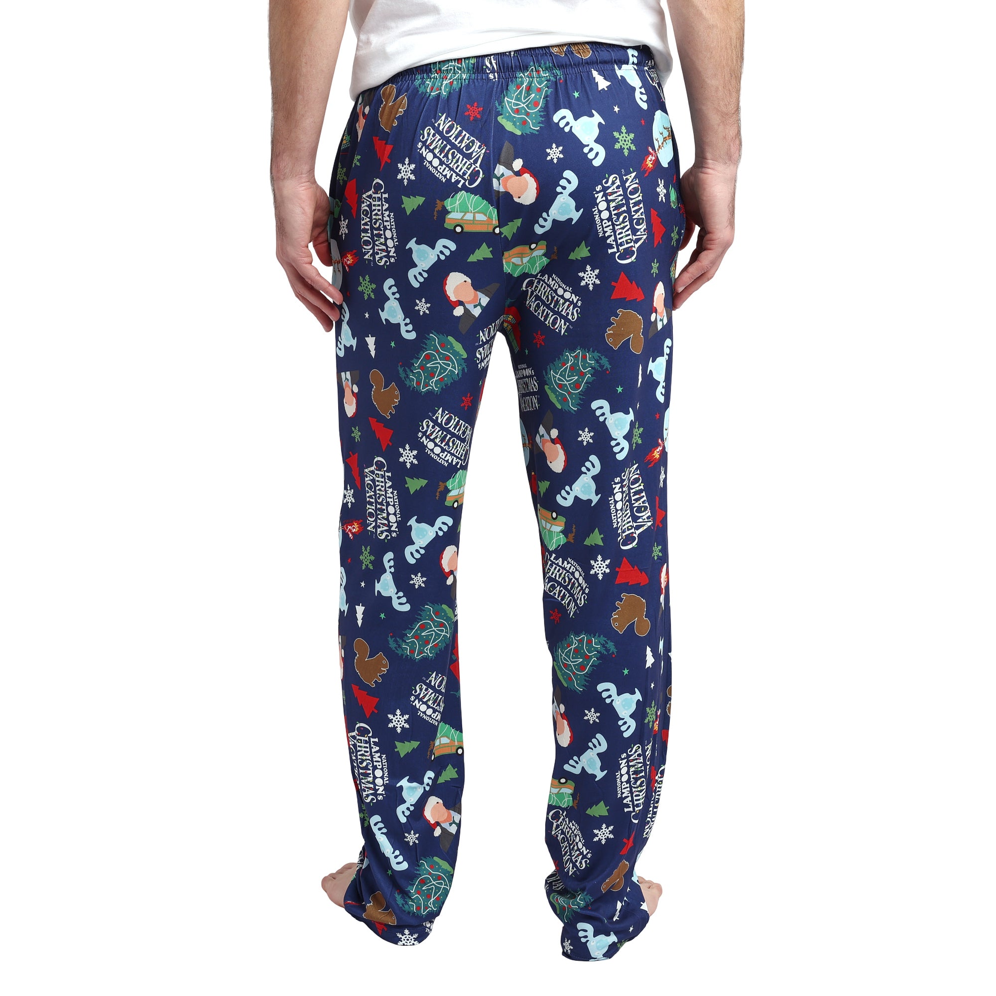 CHRISTMAS VACATION Logo All Over Print Mens Pajama Sleep Pants Loungewear