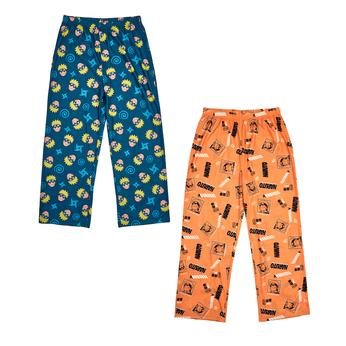 Naruto Main Character & Icons Boy's 2-Pack Sleep Pajama Pants