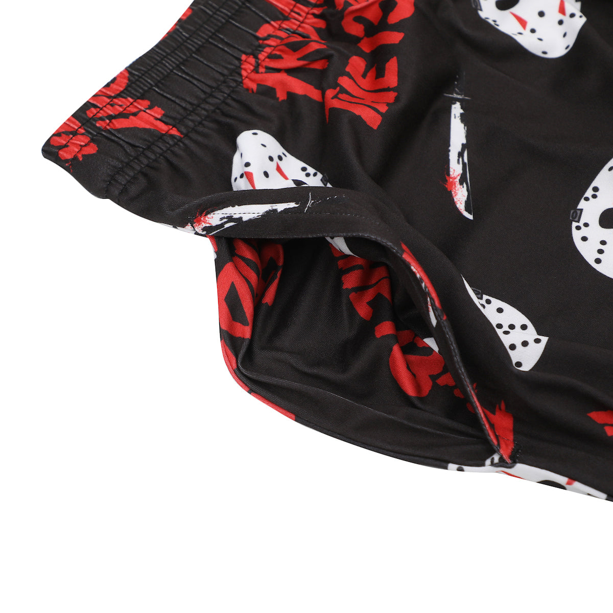 Friday the 13th Black Adult Womens Sleep Pants - Cozy Horror-Themed Sleepwear