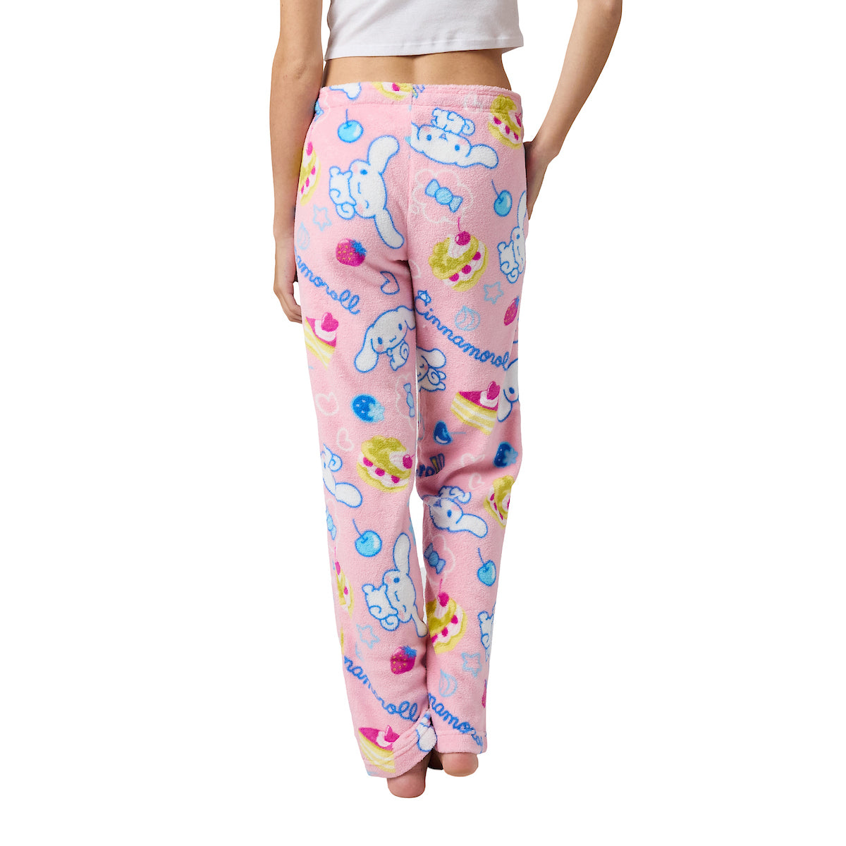 Cinnamoroll Sweet Treats Women's Cradle Pink Plush Sleep Pajama Pants