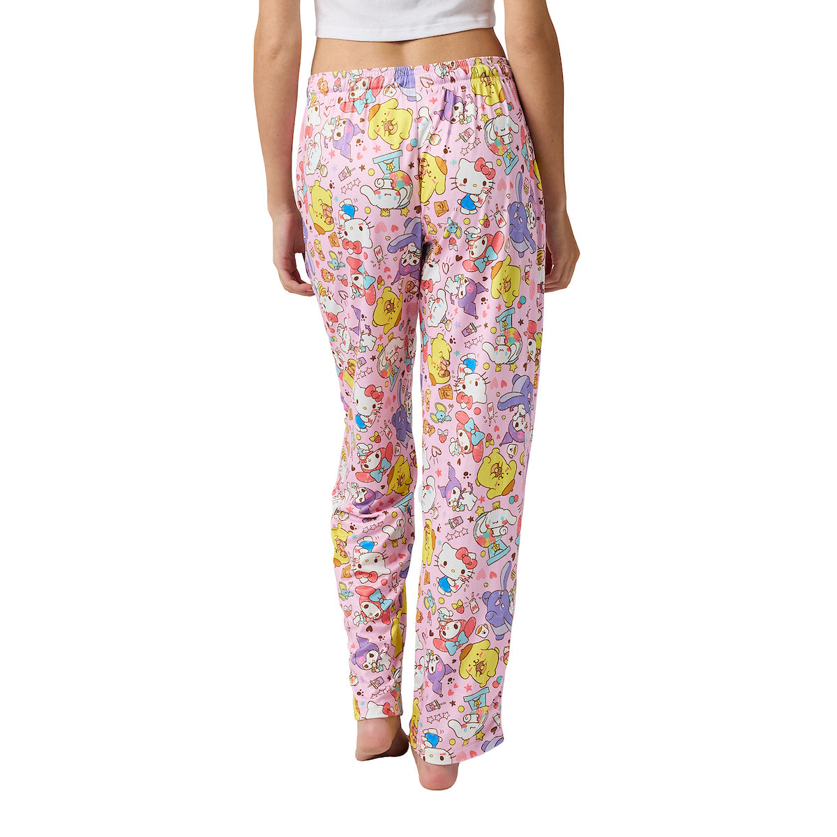 Hello Kitty & Friends All-Over Character Print Women's Pink Sleep Pajama Pants