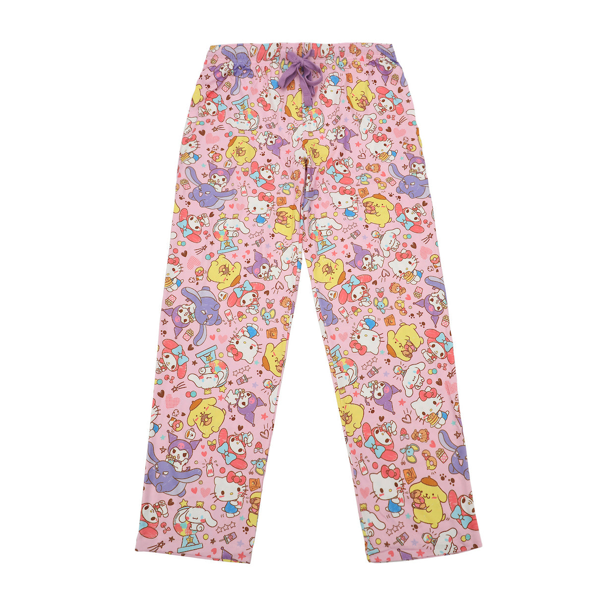 Hello Kitty & Friends All-Over Character Print Women's Pink Sleep Pajama Pants