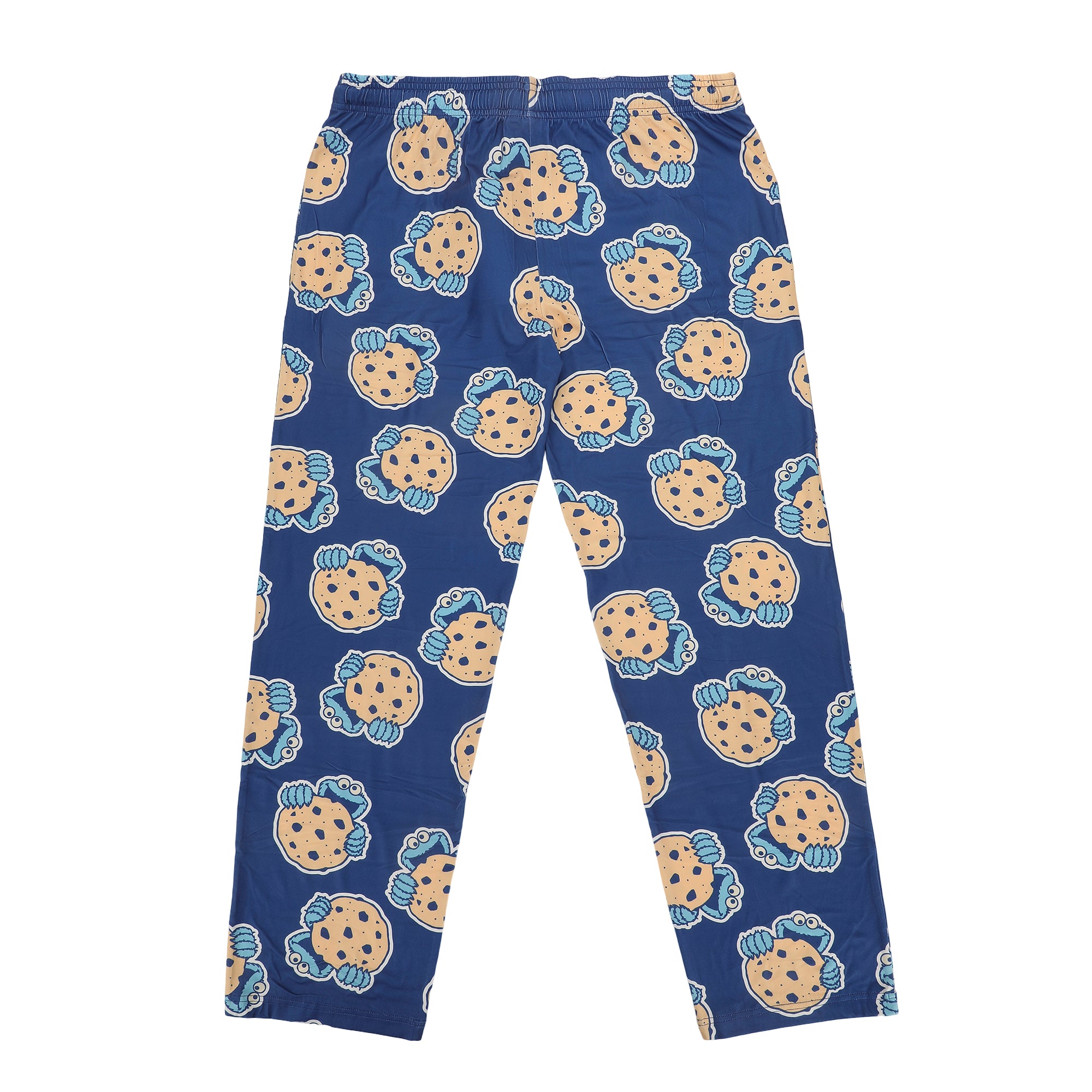 Sesame Street Cookie Monster Giant Cookie Women's Blue Quick Turn Sleep Pajama Pants