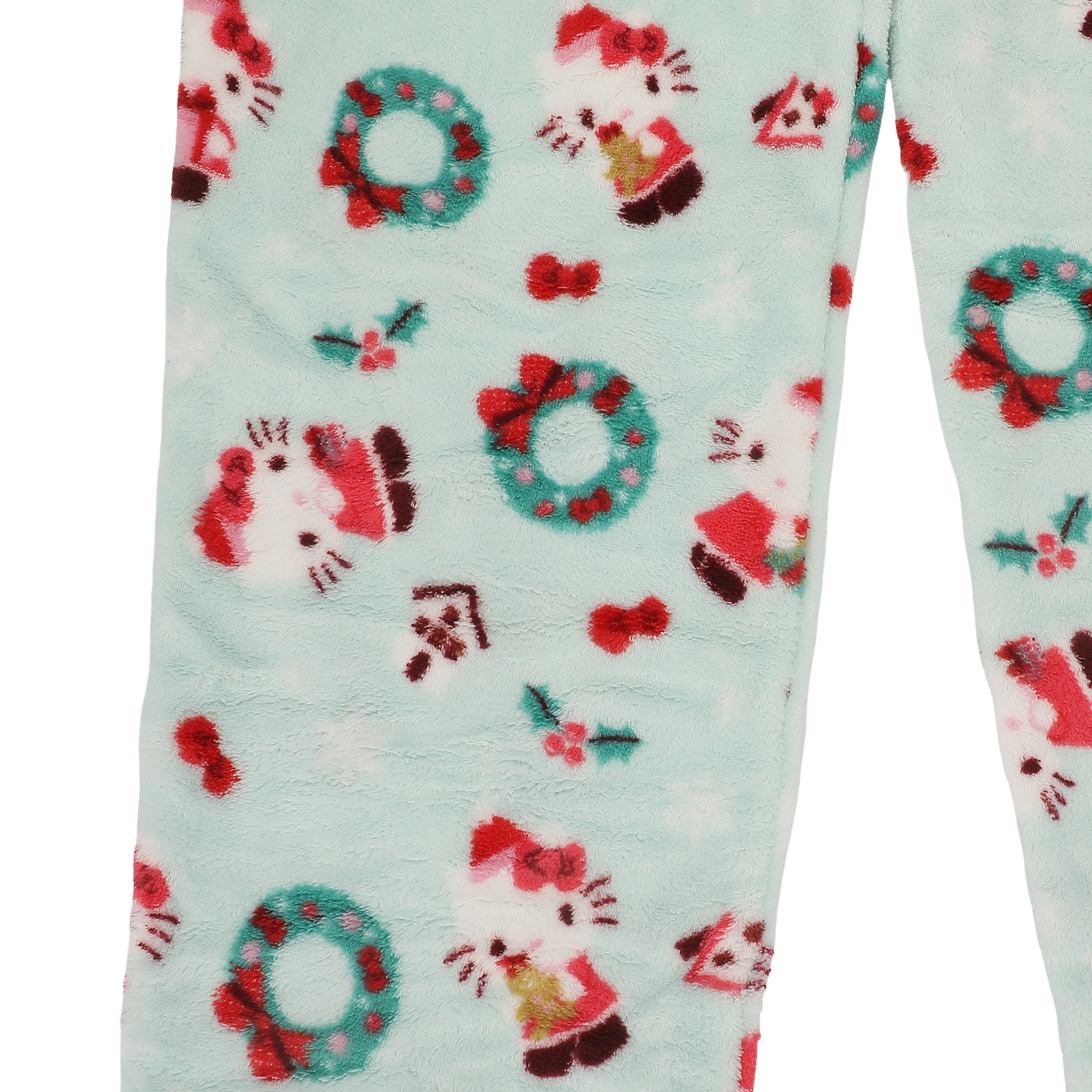 Hello Kitty Holiday All-Over Print Women's Wide Leg Sleep Pajama Pants