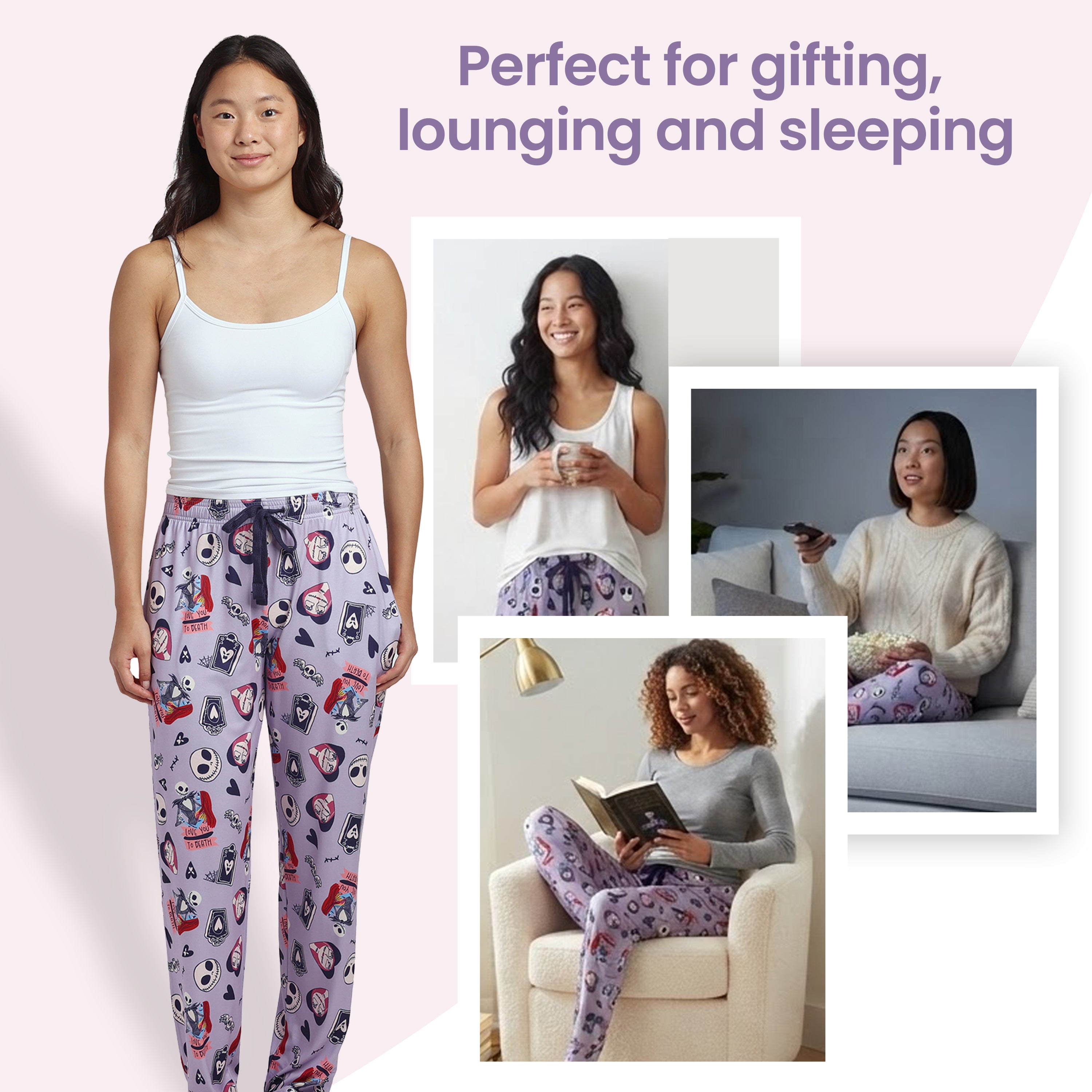 Nightmare Before Christmas All-Over Print Women's Sleep Pajama Pants