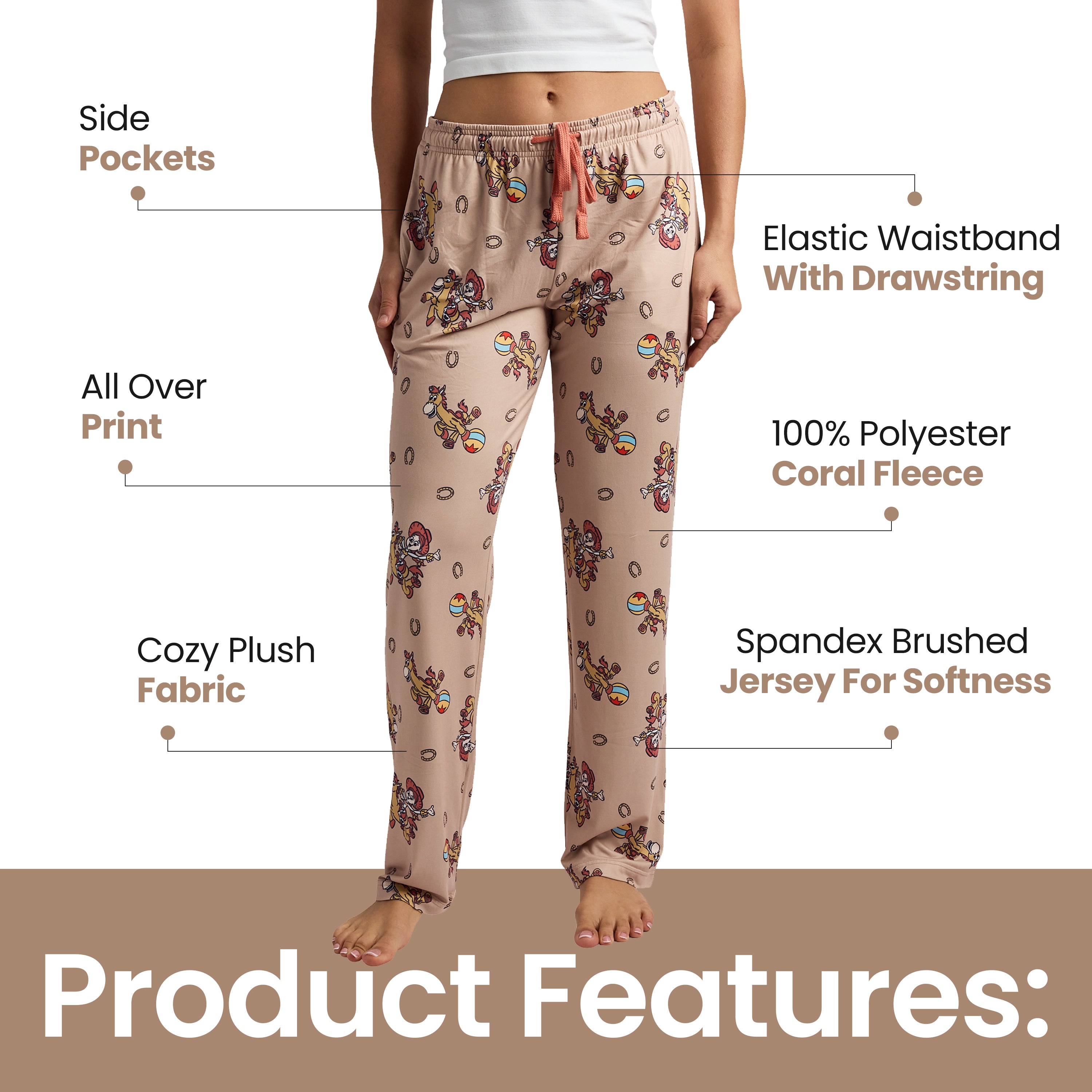Disney's Toy Story Jessie and Bullseye All-Over Print Women's Sleep Pajama Pants
