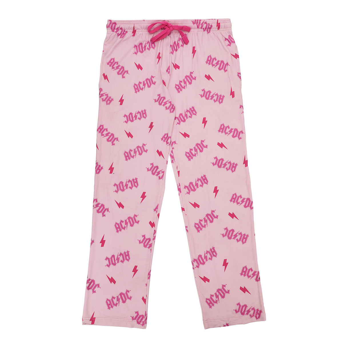 AC/DC Pink All-Over Print Women's Sleep Pajama Pants