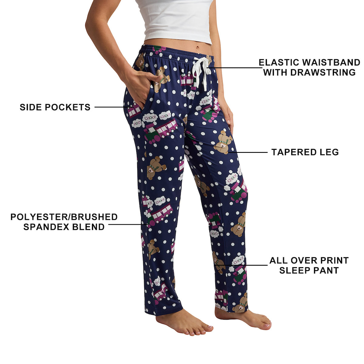 Kpop Demon Hunters Rumi's Choo Choo Train Women's Sleep Pajama Pants