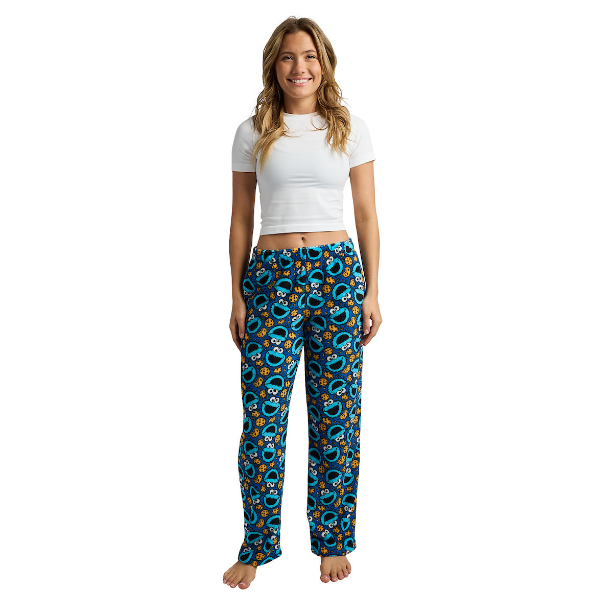 Sesame Street Cookie Monster All-Over Print Women's Sleep Pajama Pants