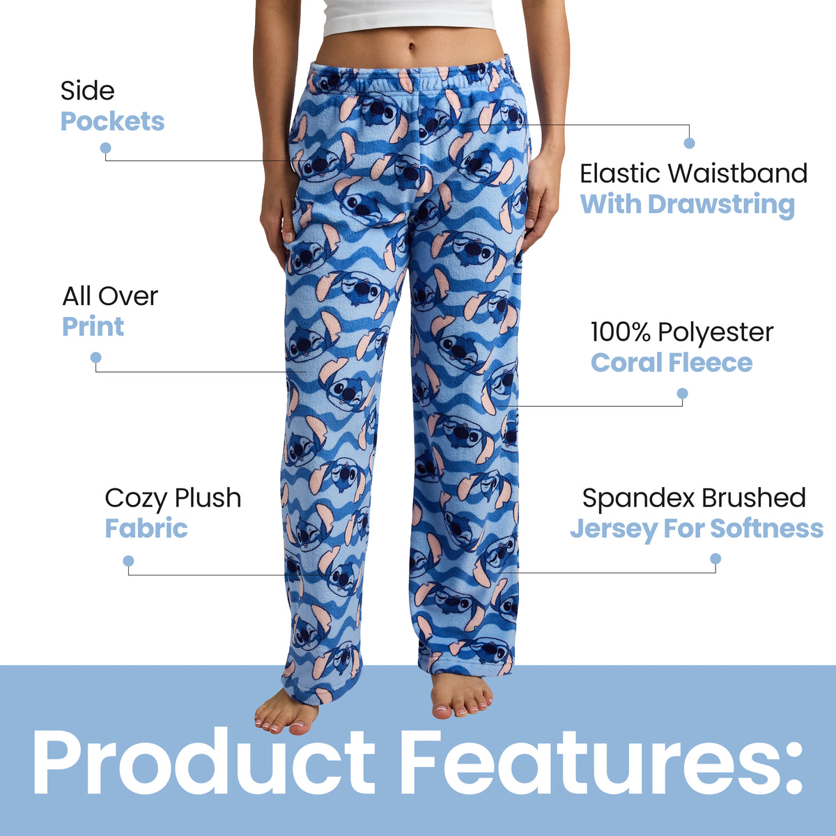 Disney's Lilo & Stitch All-Over Print Women's Sleep Pajama Pants