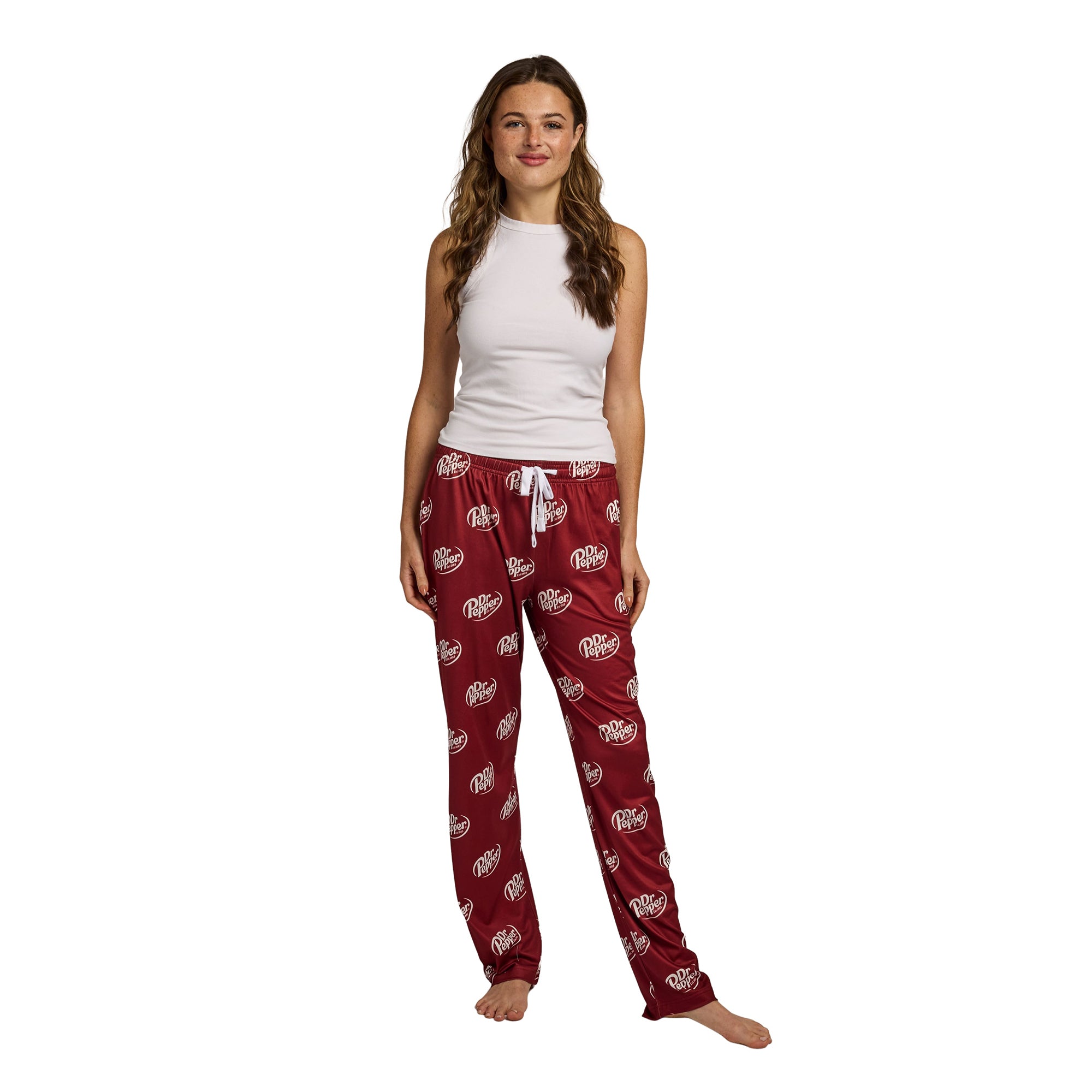Dr. Pepper Classic Logo All-Over Print Women’s Sleep Pajama Pants