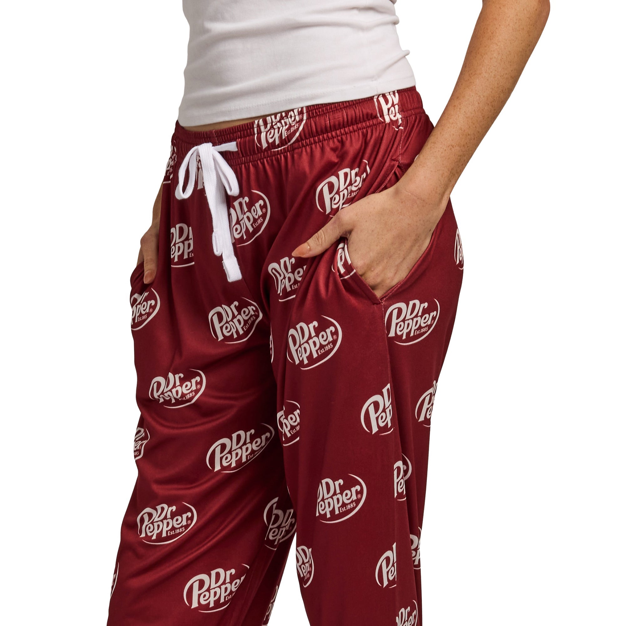 Dr. Pepper Classic Logo All-Over Print Women’s Sleep Pajama Pants