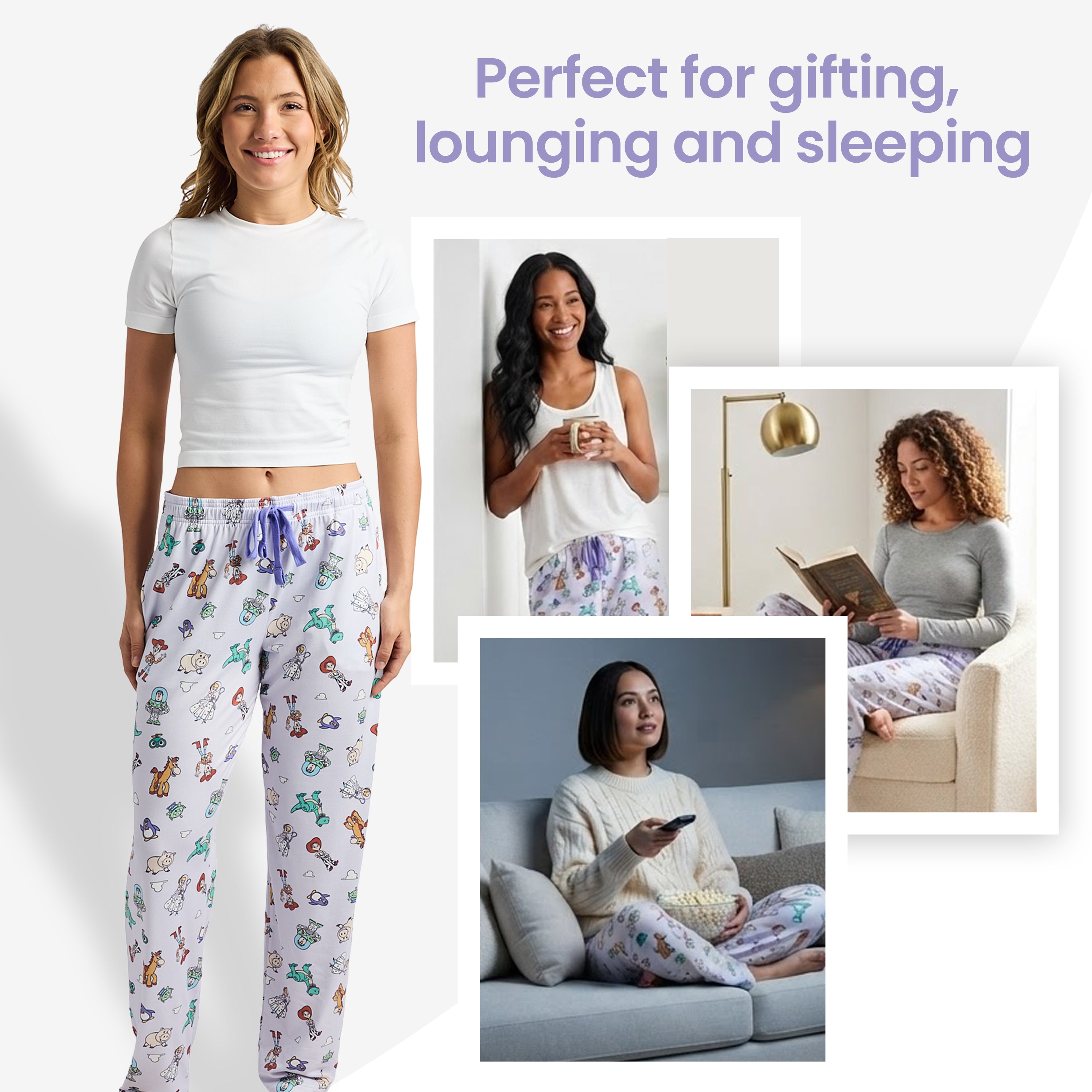 Toy Story Favorite Characters All-Over Print Women's Sleep Pajama Pants