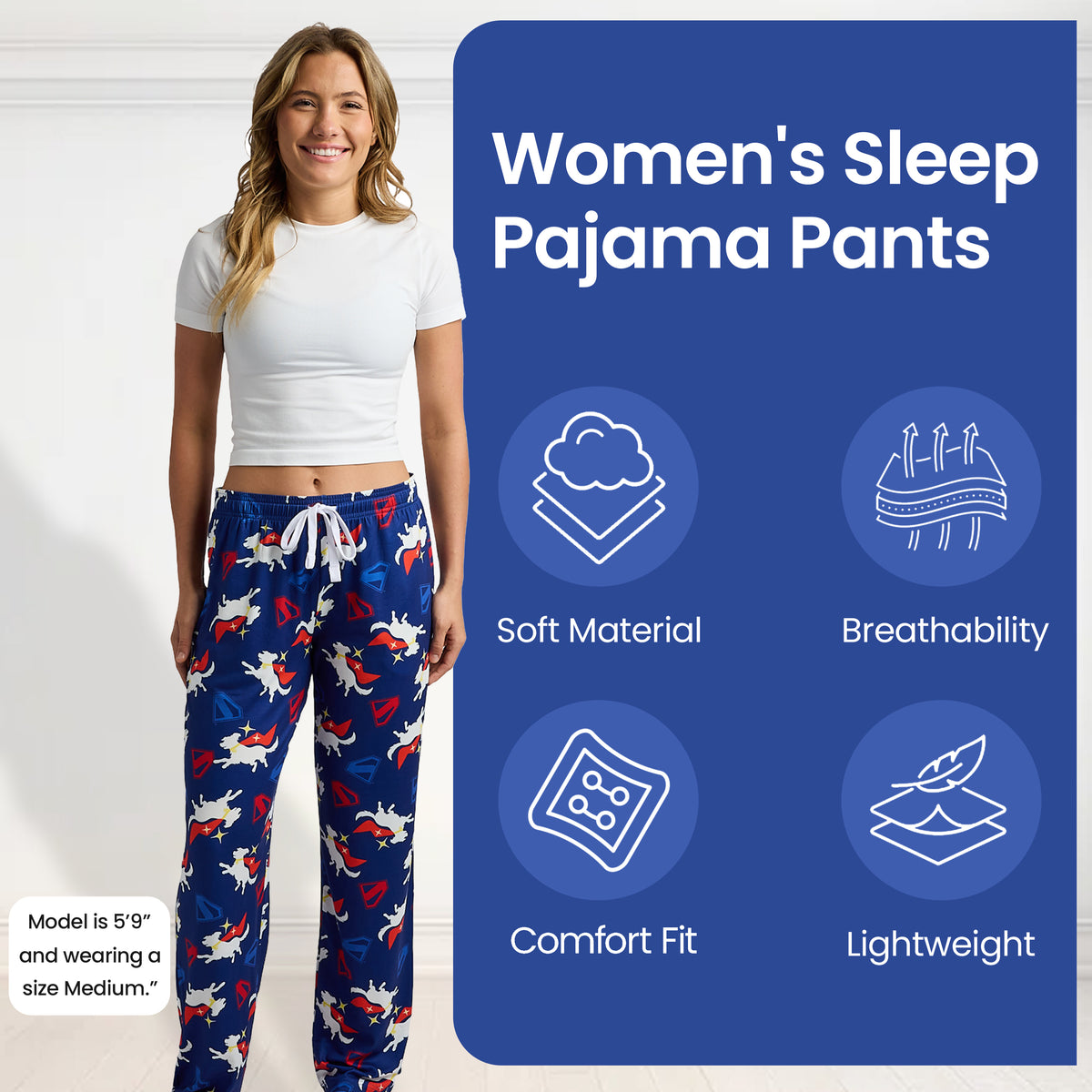 Supergirl Movie (2026) Super Krypto All-Over Print Women's Sleep Pajama Pants