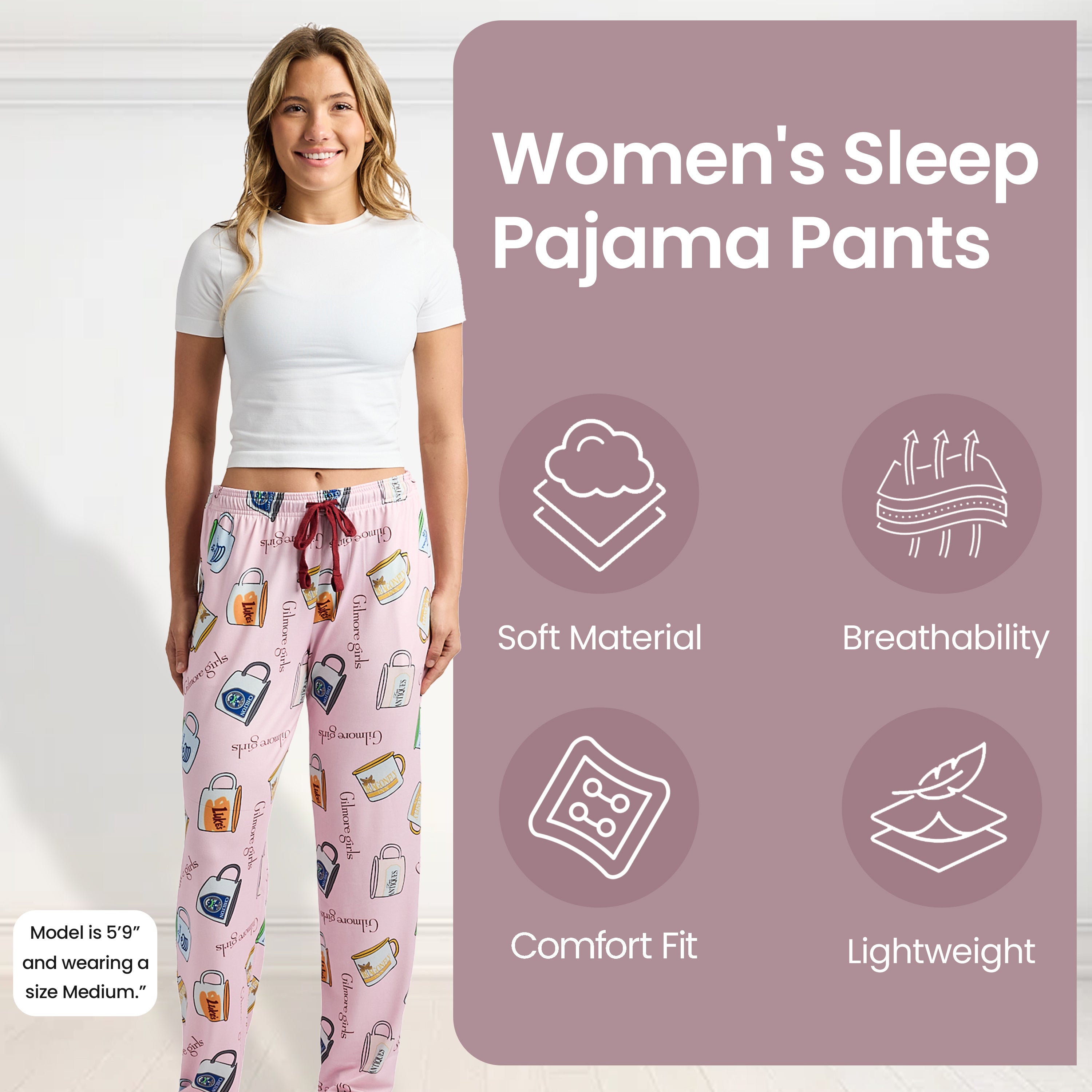 Gilmore Girls Coffee Mugs All-Over Print Women's Sleep Pajama Pants