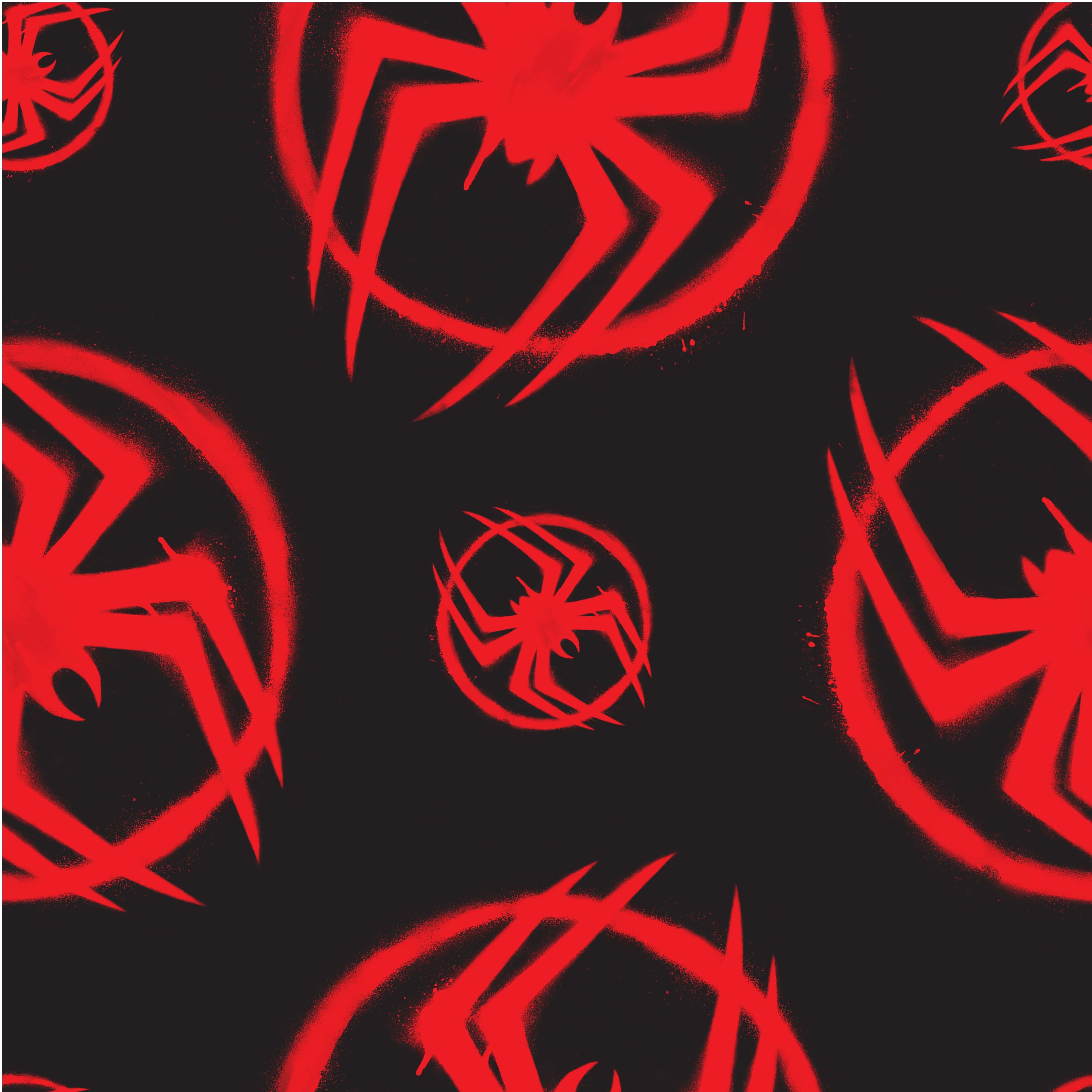 Miles Morales Spider-Man: Across the Spider-Verse Logo AOP Men's Black Sleep Pajama Pants
