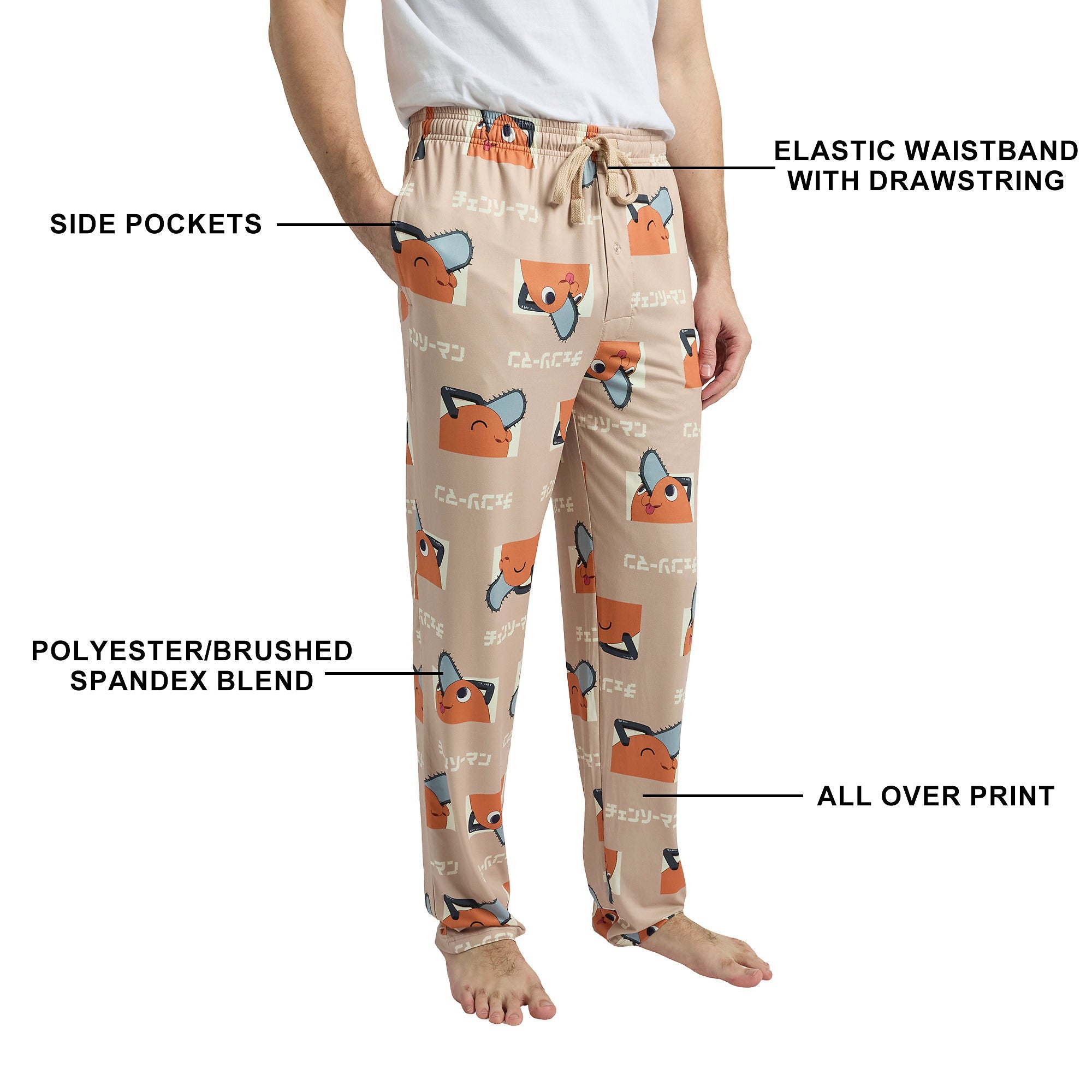 Chainsaw Man Pochita All-Over Print Men's Sleep Pajama Pants