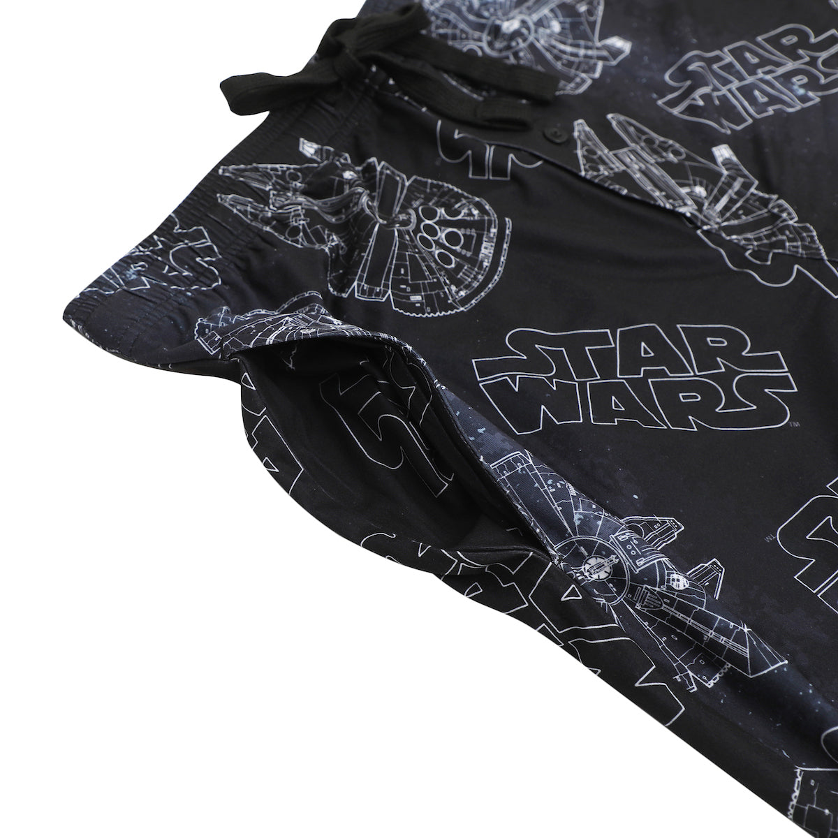 Men's Adult Black Star Wars Sleep Pants - Galactic Comfort for Sci-Fi Fans