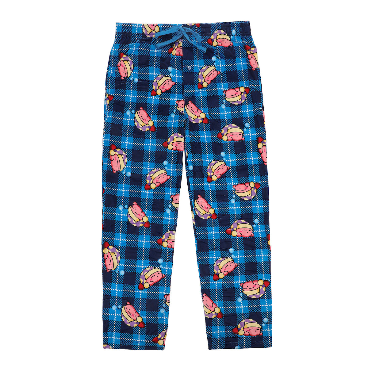 Kirby All-Over Print Men's Lightweight Plush Minkey Fleece Sleep Pajama Pants