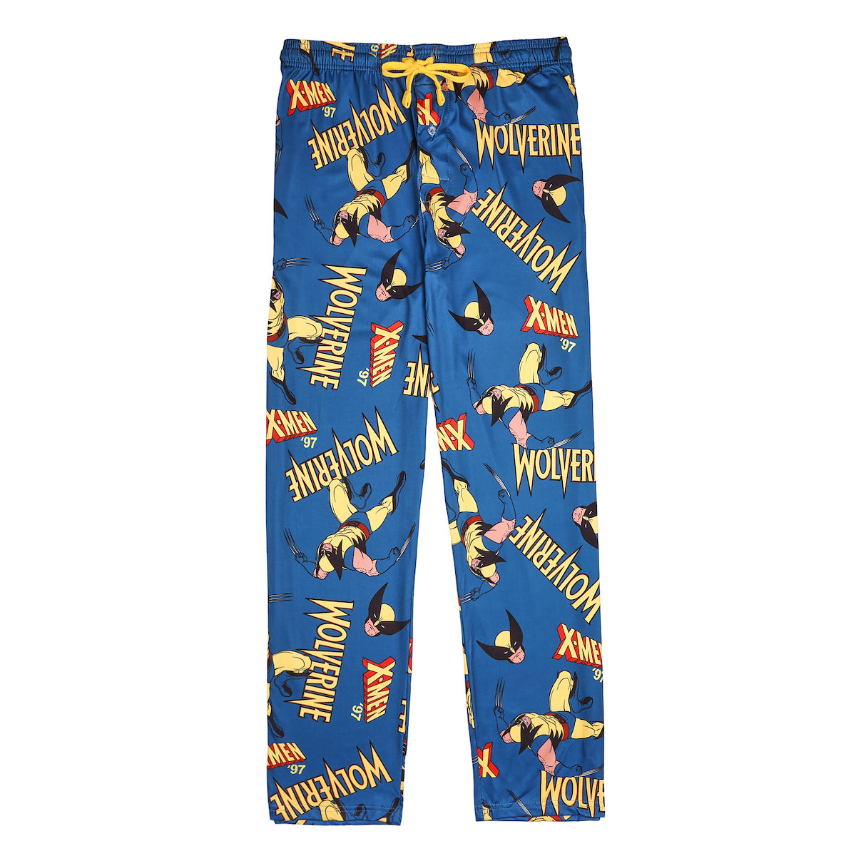 X-Men Wolverine All-Over Print Men's Blue Sleep Pajama Pants