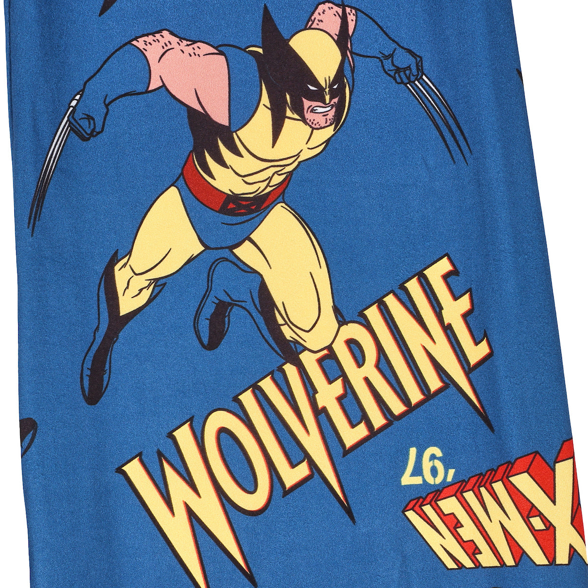 X-Men Wolverine All-Over Print Men's Blue Sleep Pajama Pants