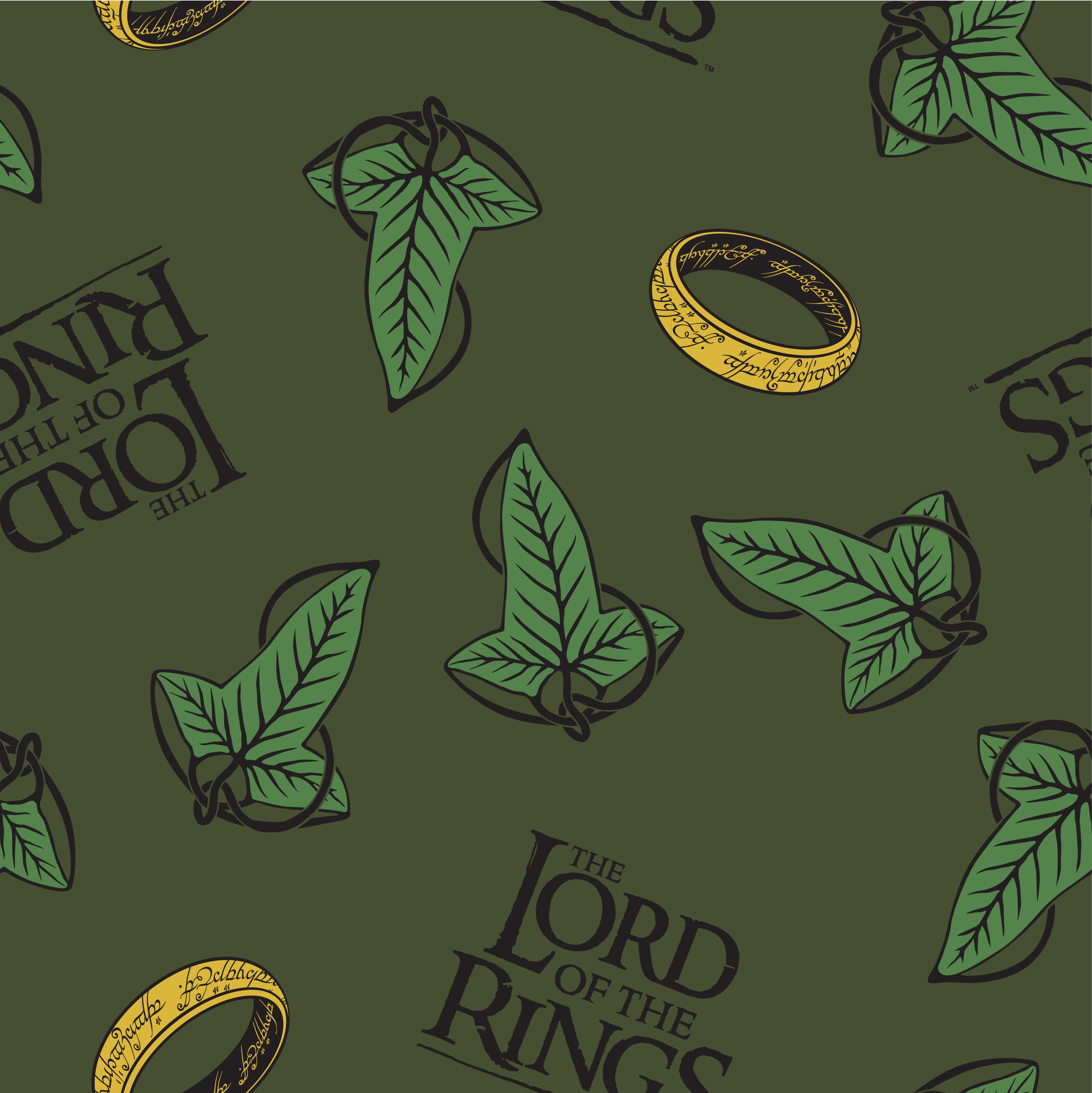Lord Of The Rings One Ring & Gandalf Hat All-Over Print Men's Green Sleep Pajama Pants
