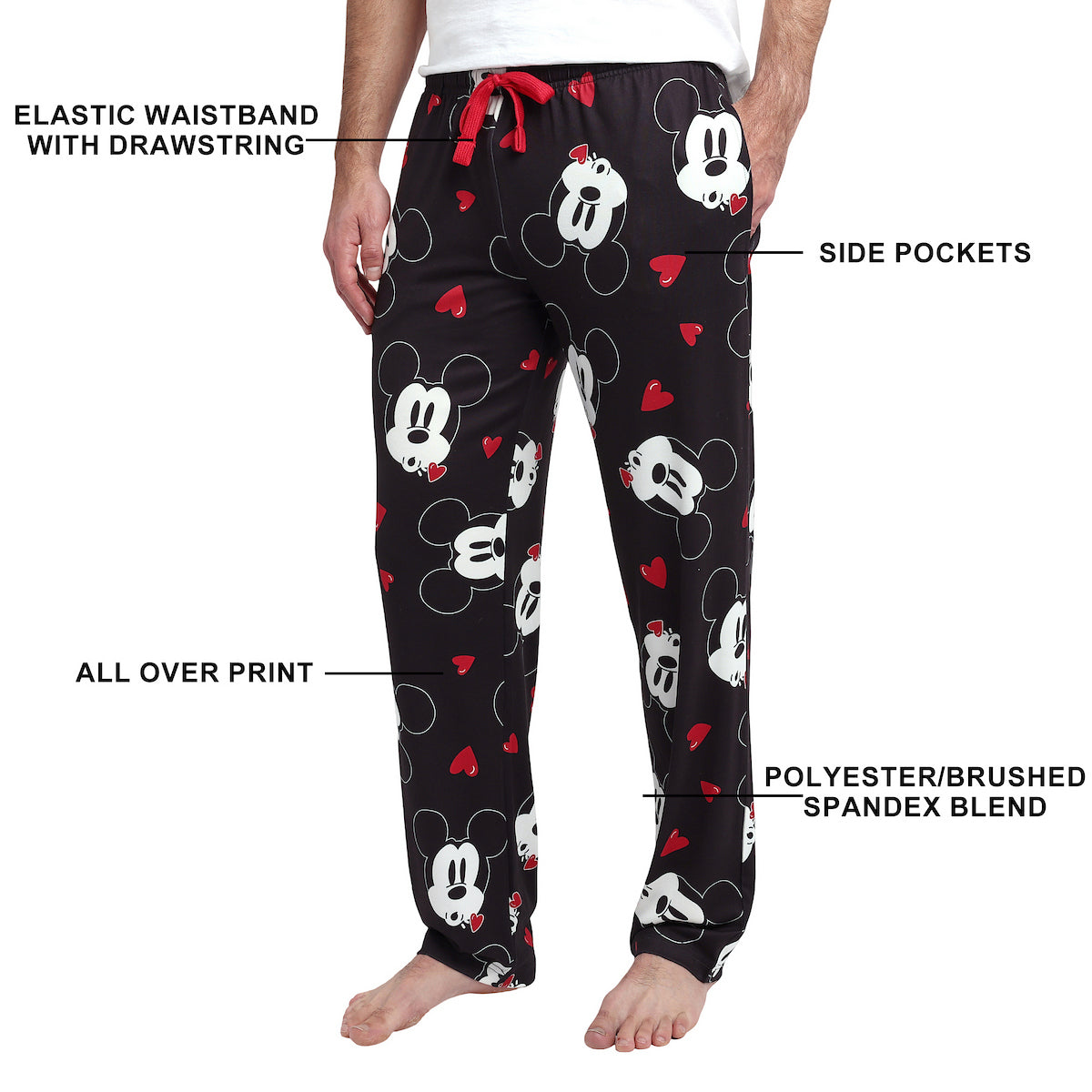 Mickey Mouse Classic All-Over Print Adult Unisex Sleep Pajama Pants