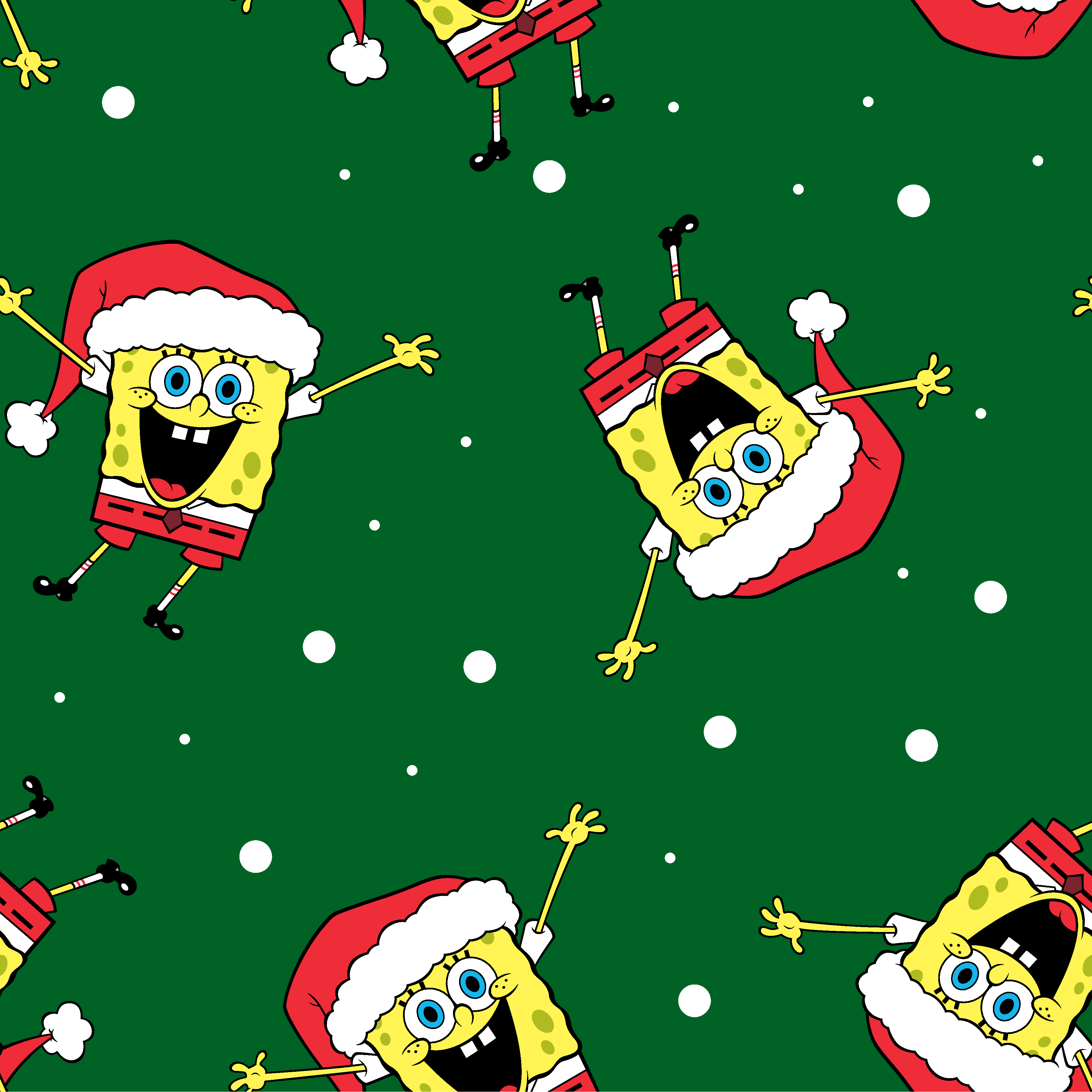 Spongebob Squarepants Santa Spongebob Men's Green Sleep Pajama Pants