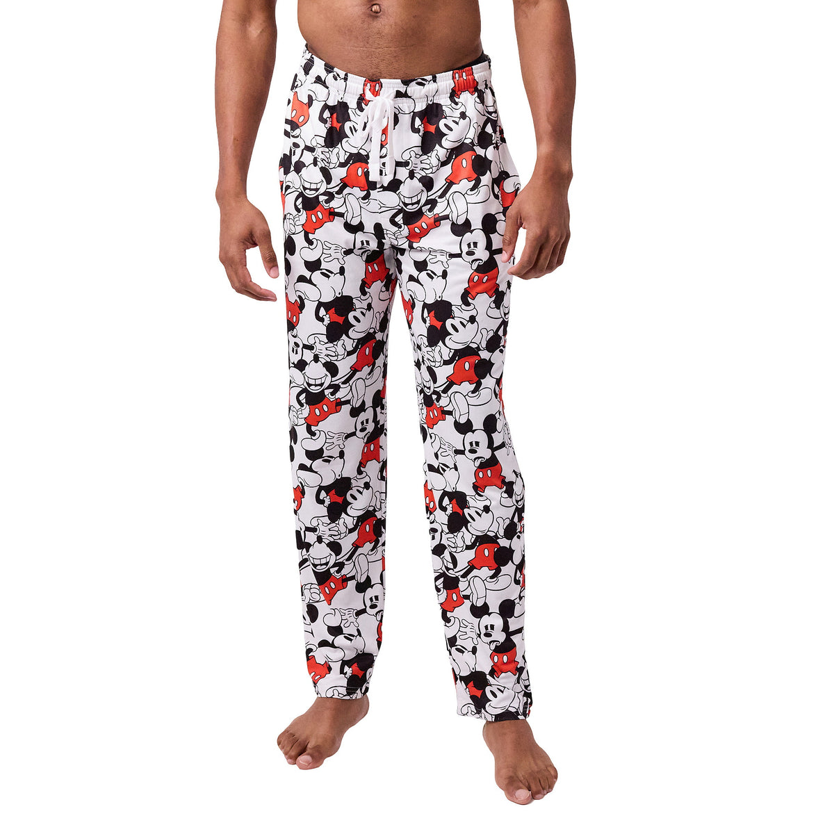 Disney Mickey Mouse All-Over Print Men's White Sleep Pajama Pants