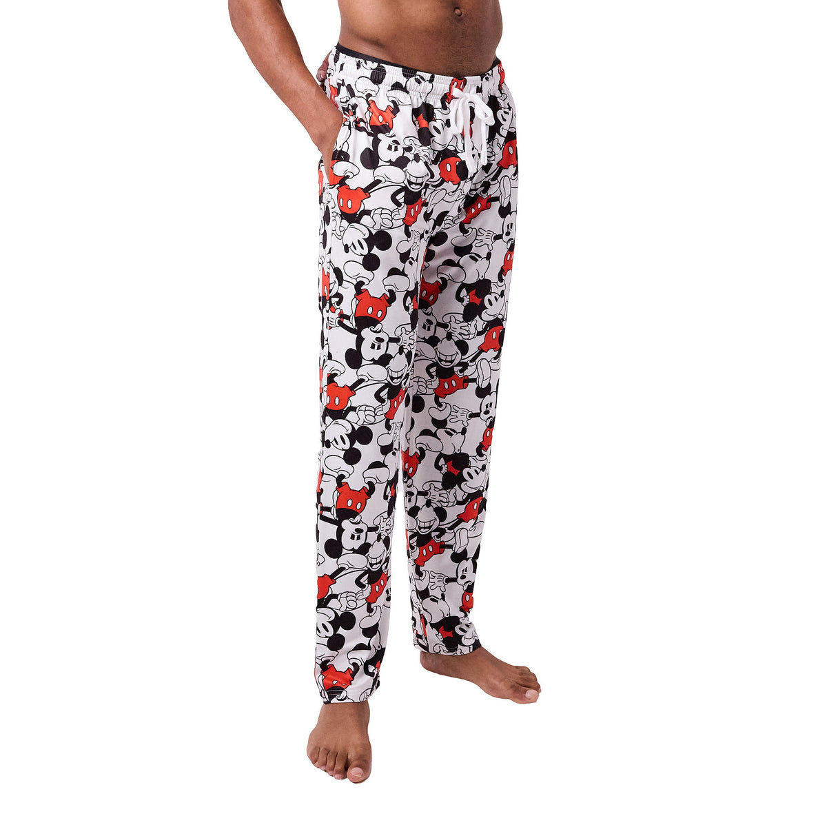 Disney Mickey Mouse All-Over Print Men's White Sleep Pajama Pants
