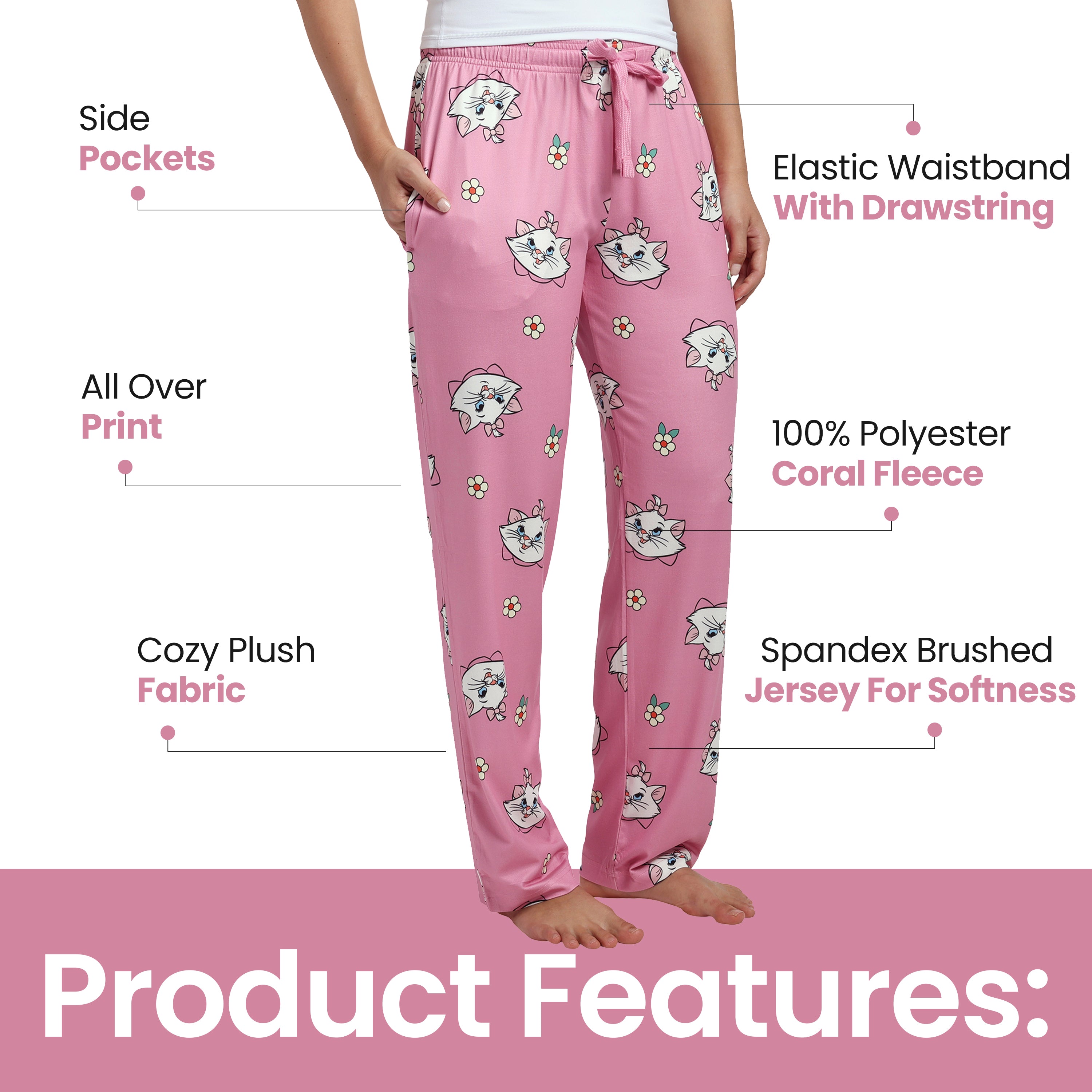 Disney's The Aristocats Marie All-Over Print Women's Sleep Pajama Pants