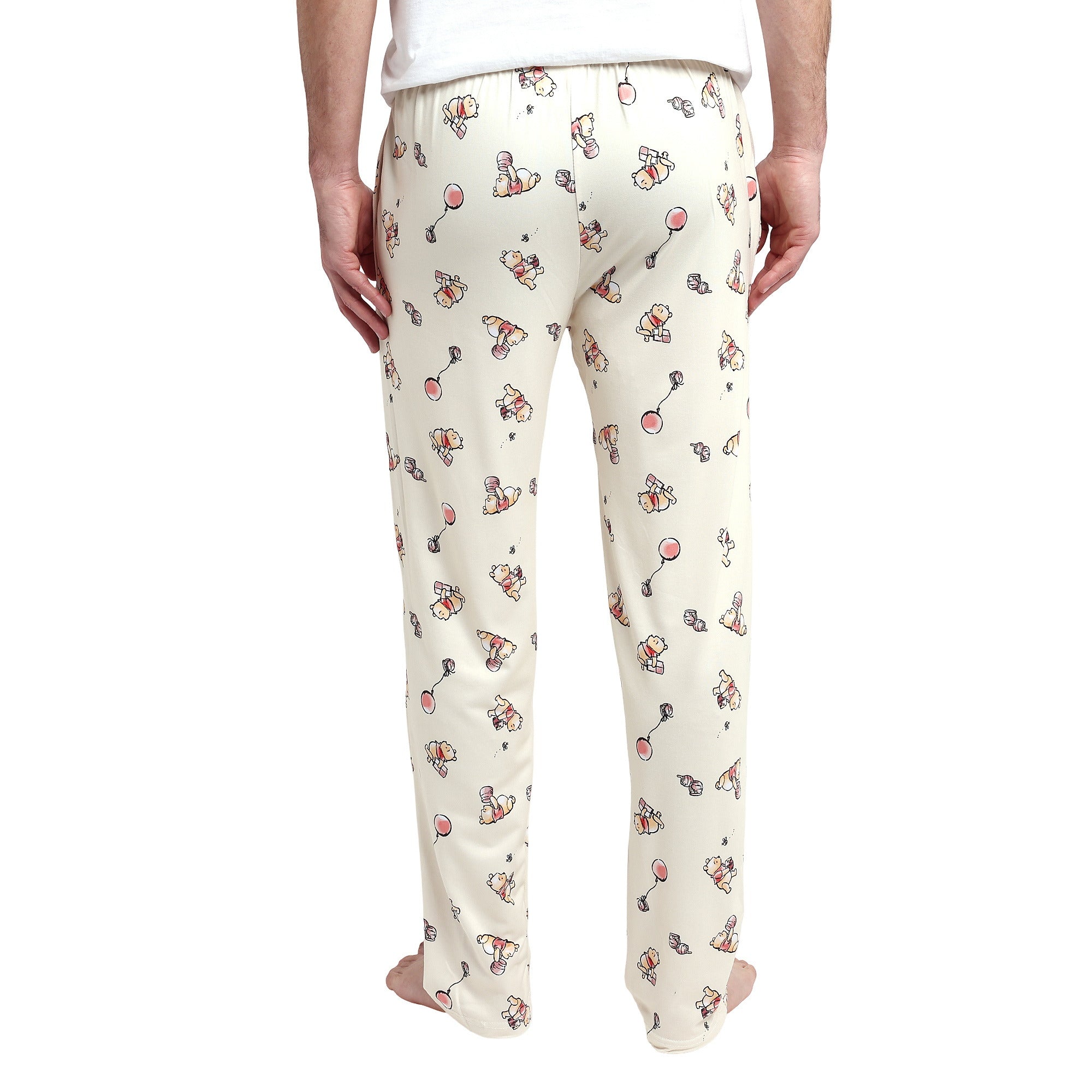 Winnie The Pooh Balloons & Honey Unisex Off-White Sleep Pajama Pants