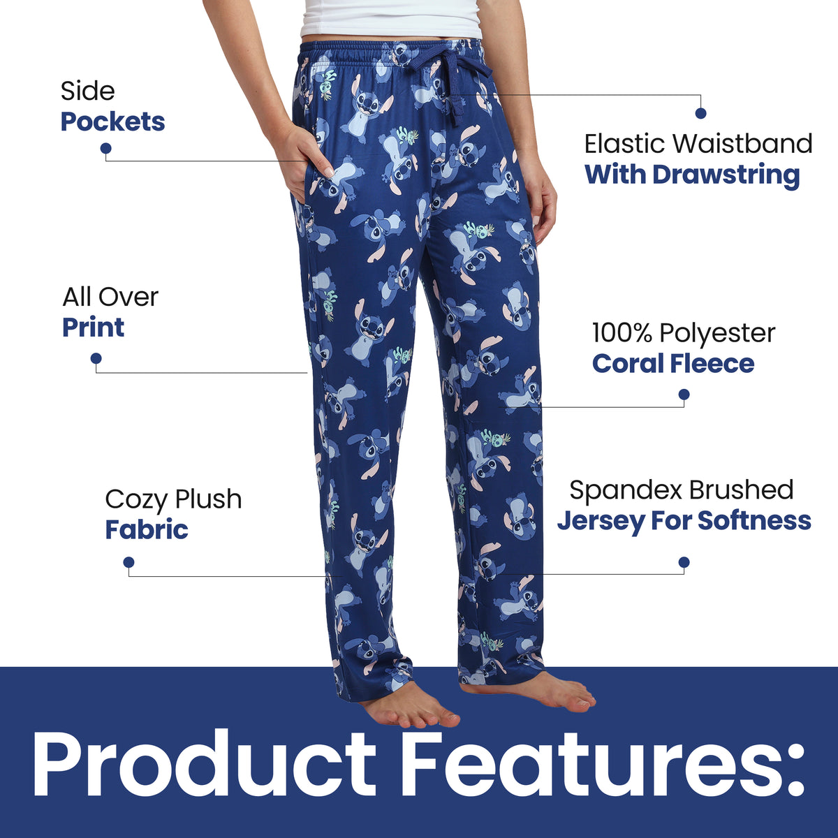 Disney's Lilo & Stitch All-Over Print Women's Sleep Pajama Pants