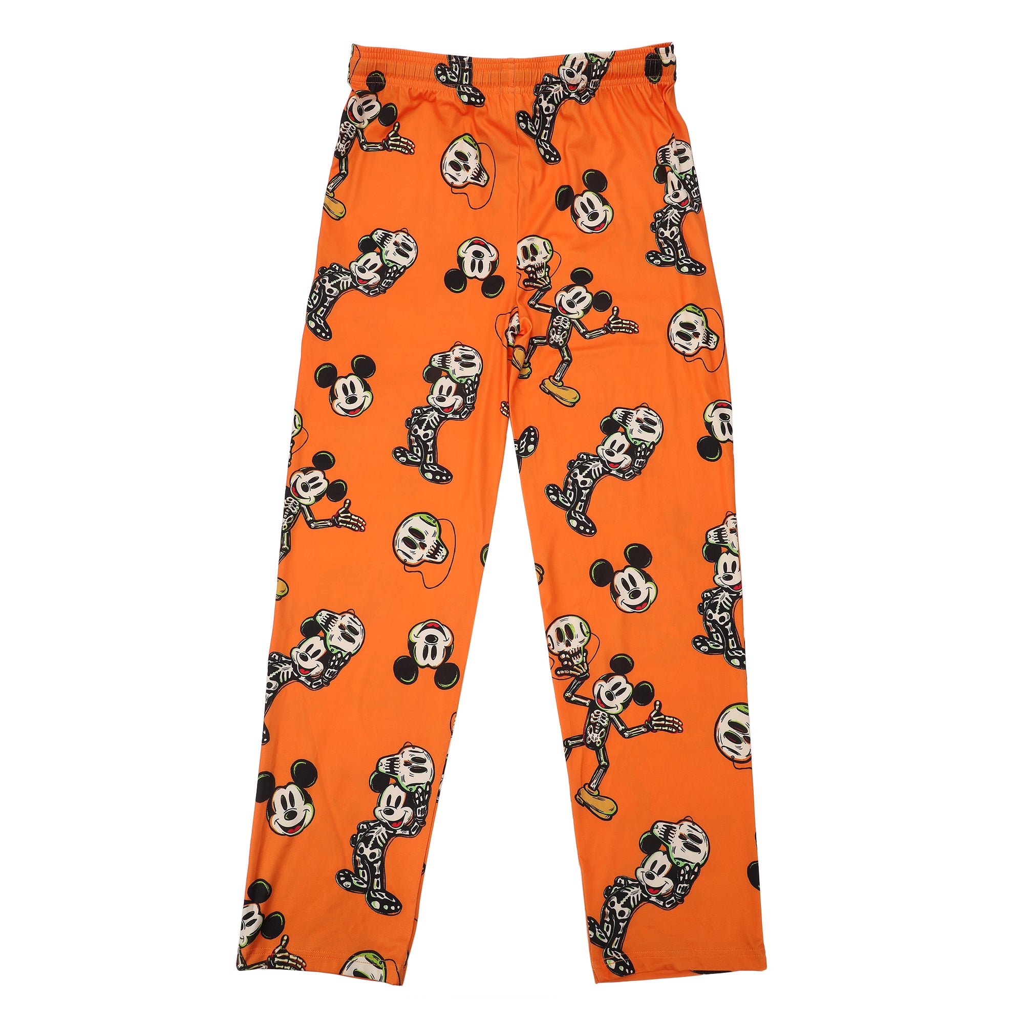 Disney Mickey Mouse Skeleton Mickey Adult Orange Sleep Pajama Pants