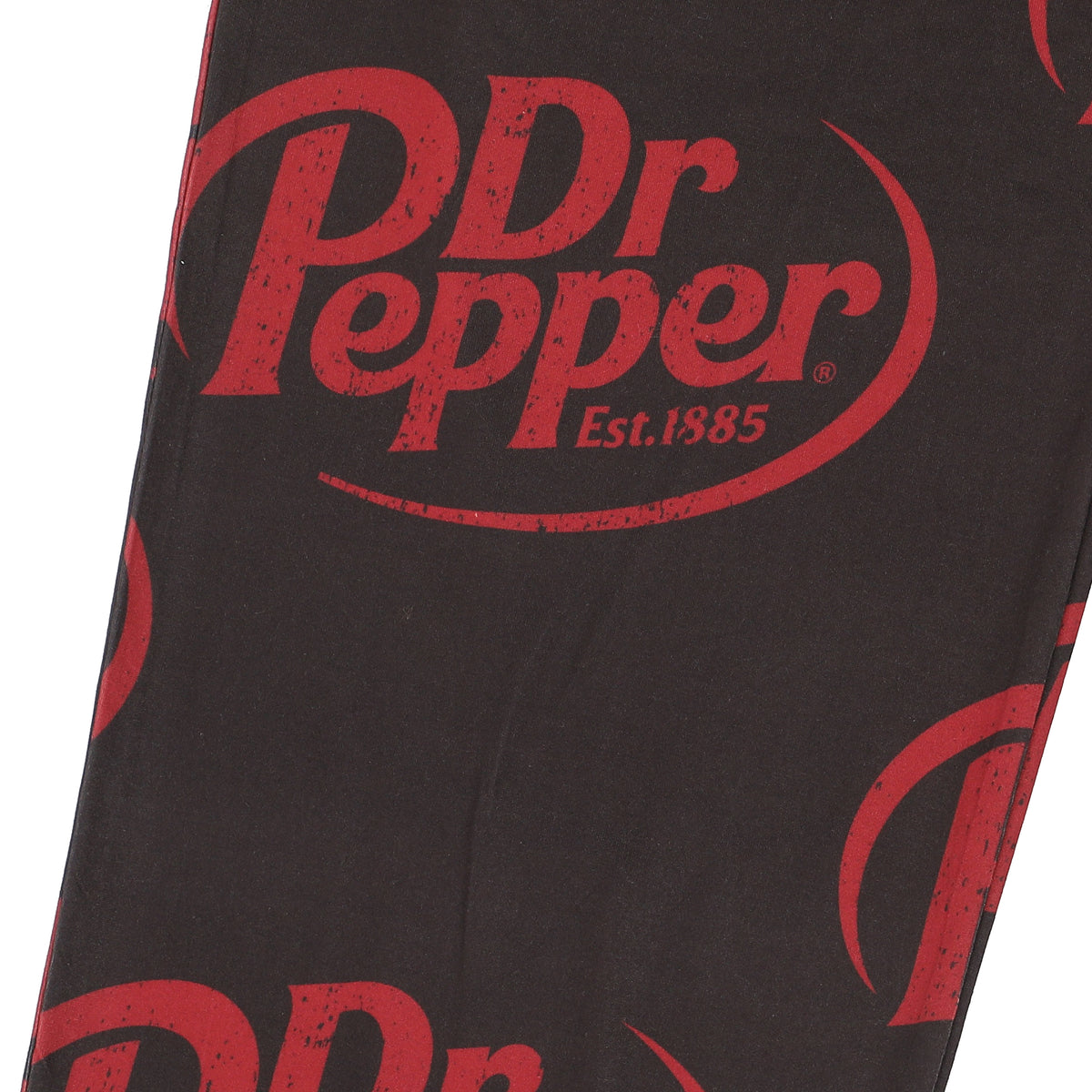Dr Pepper Logo All-Over Print Men's Black Sleep Pajama Pants