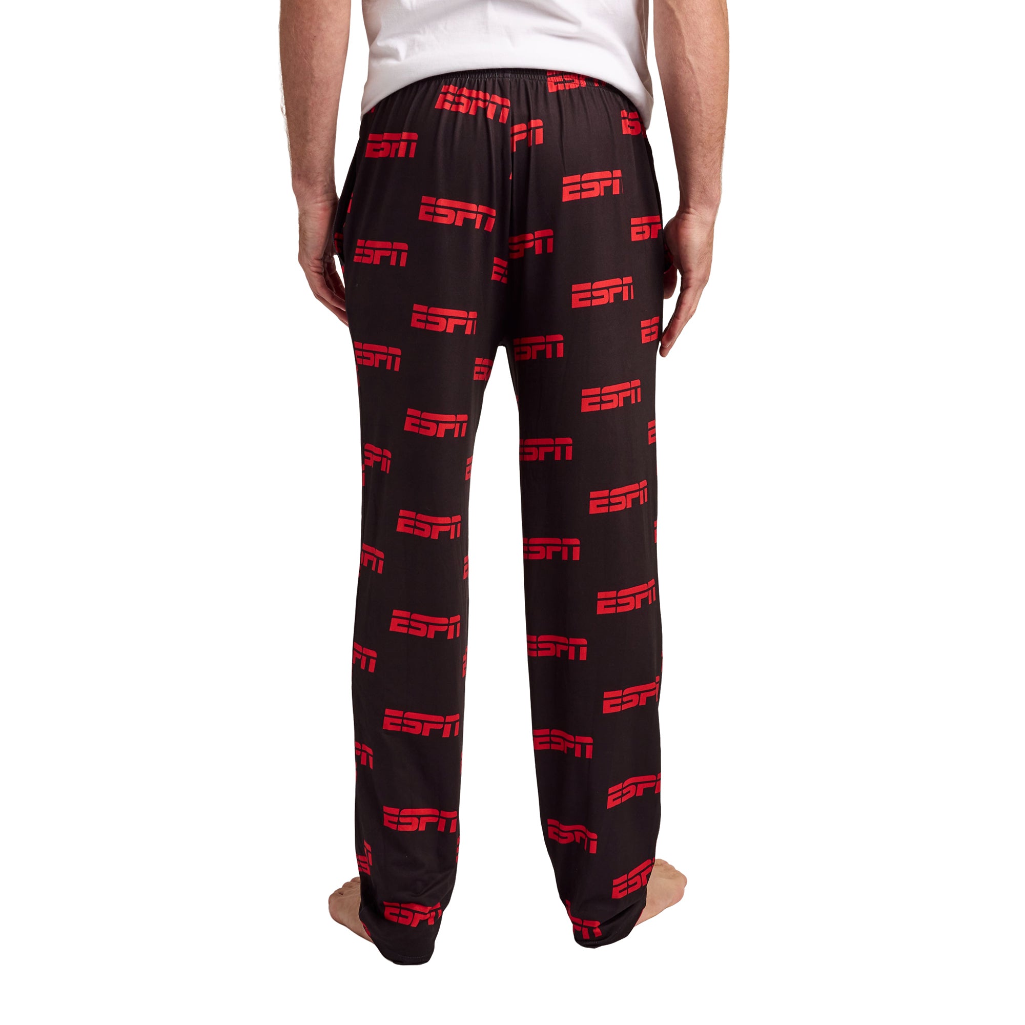 ESPN Logo All-Over Print Men’s Black Sleep Pajama Pants