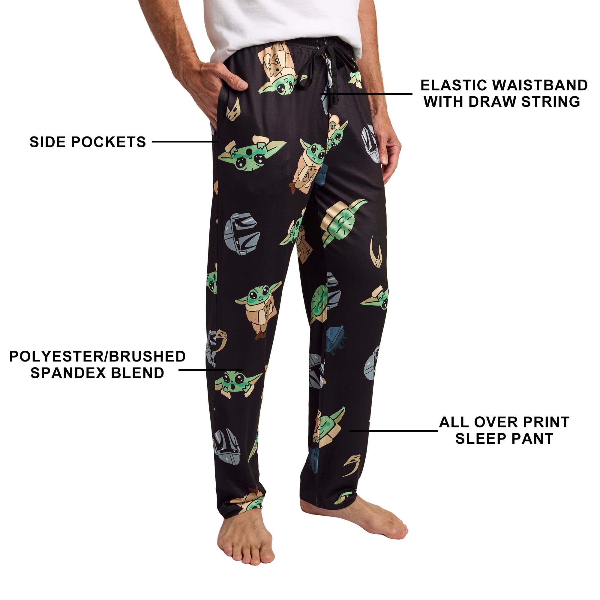 Star Wars: The Mandalorian & Grogu All-Over Print Men’s Sleep Pajama Pants