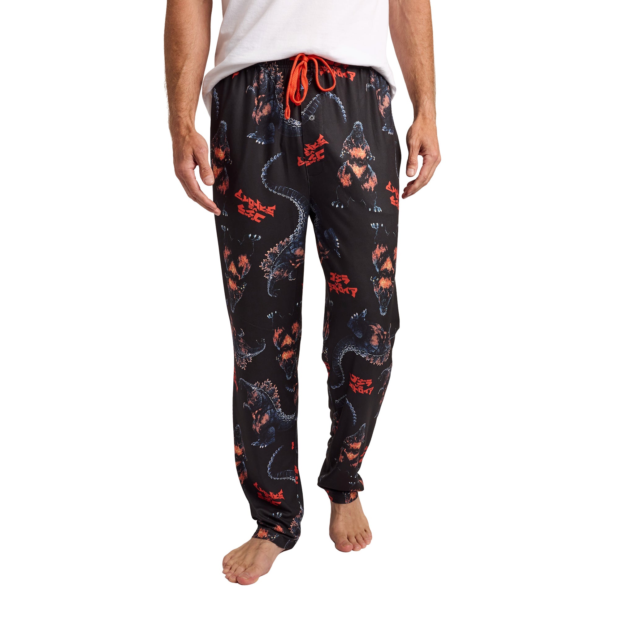 Godzilla Classic Godzilla All-Over Print Men’s Black Sleep Pajama Pants