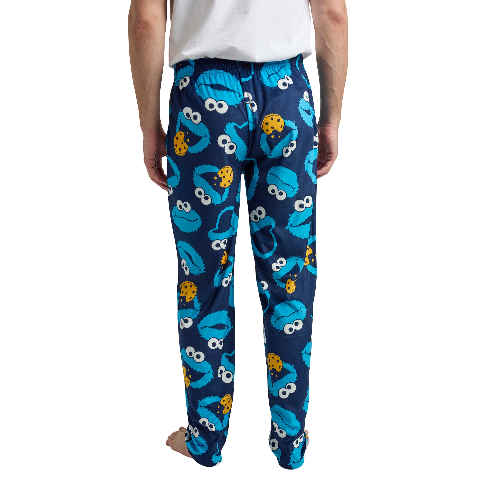 Sesame Street Cookie Monster All-Over Print Men’s Navy Sleep Pajama Pants