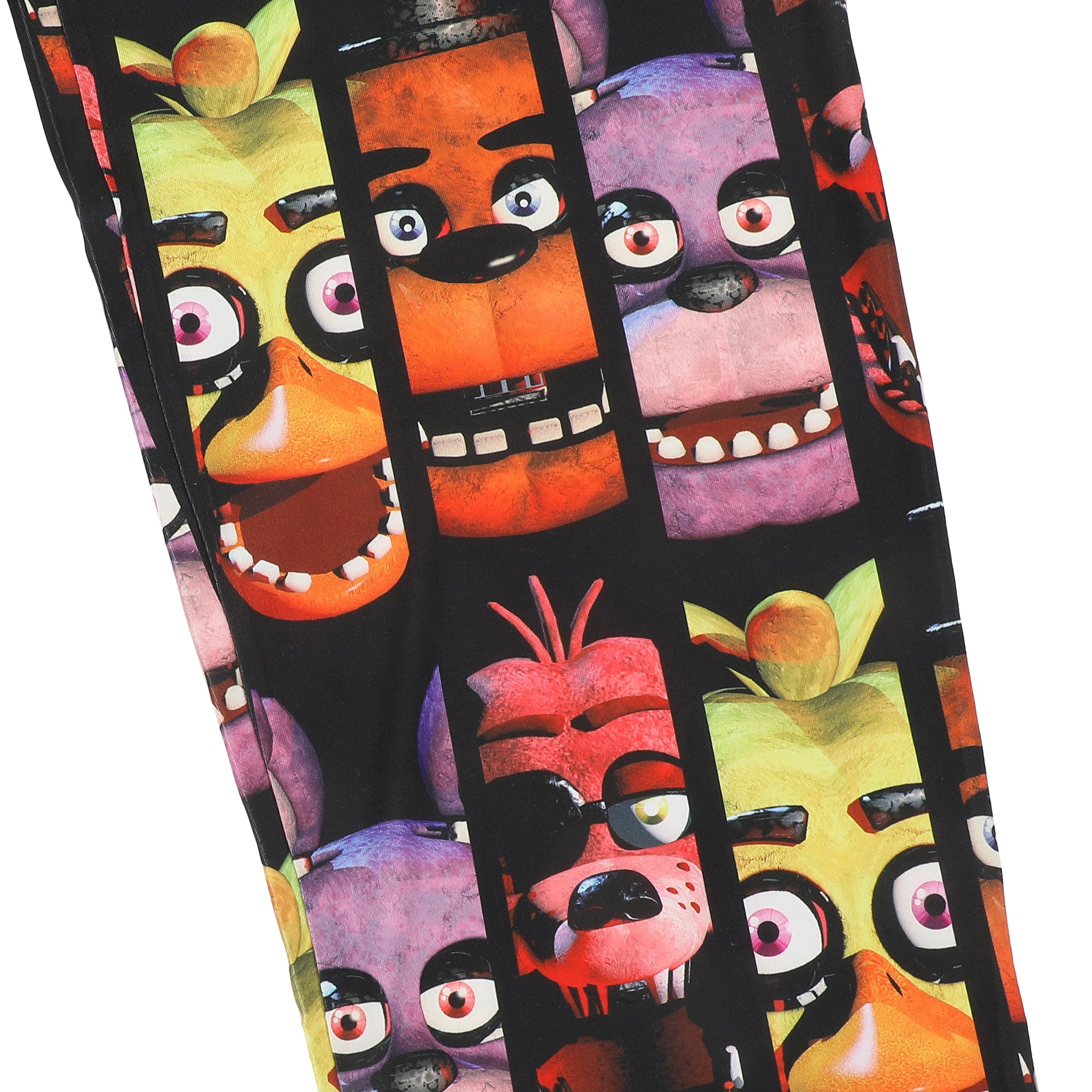 Five Nights At Freddy’s Character Panels All-Over Print Men’s Black Sleep Pajama Pants