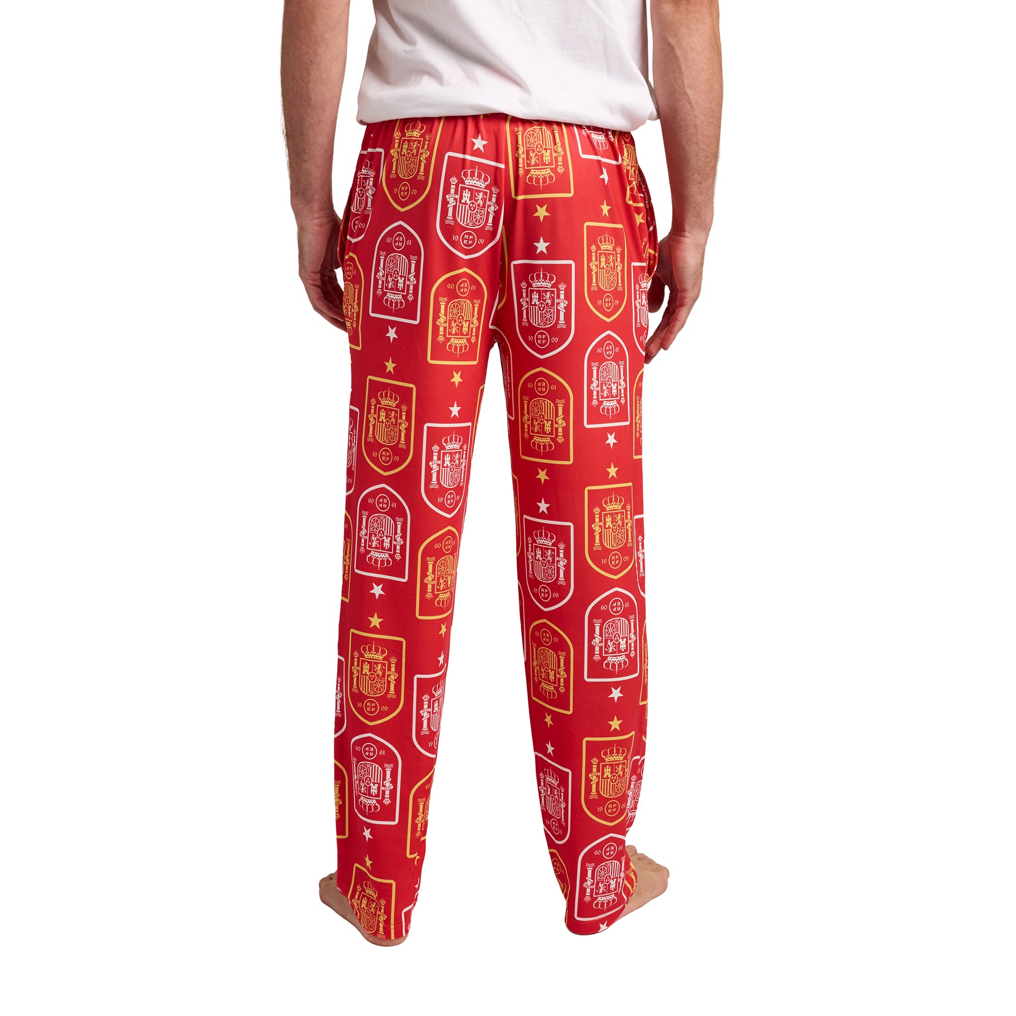 Spain Soccer Federation Logo All-Over Print Men’s Red Sleep Pajama Pants