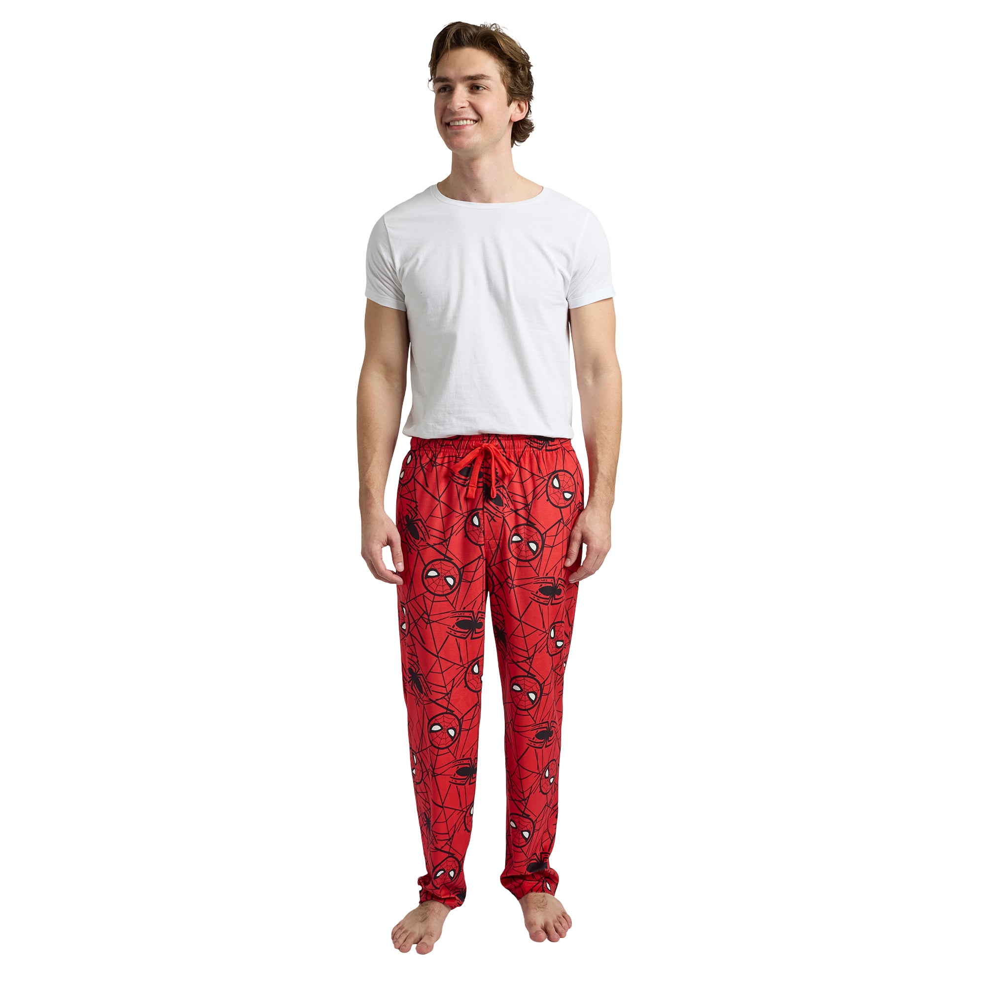Spider-Man Classic All-Over Print Men’s Red Sleep Pajama Pants